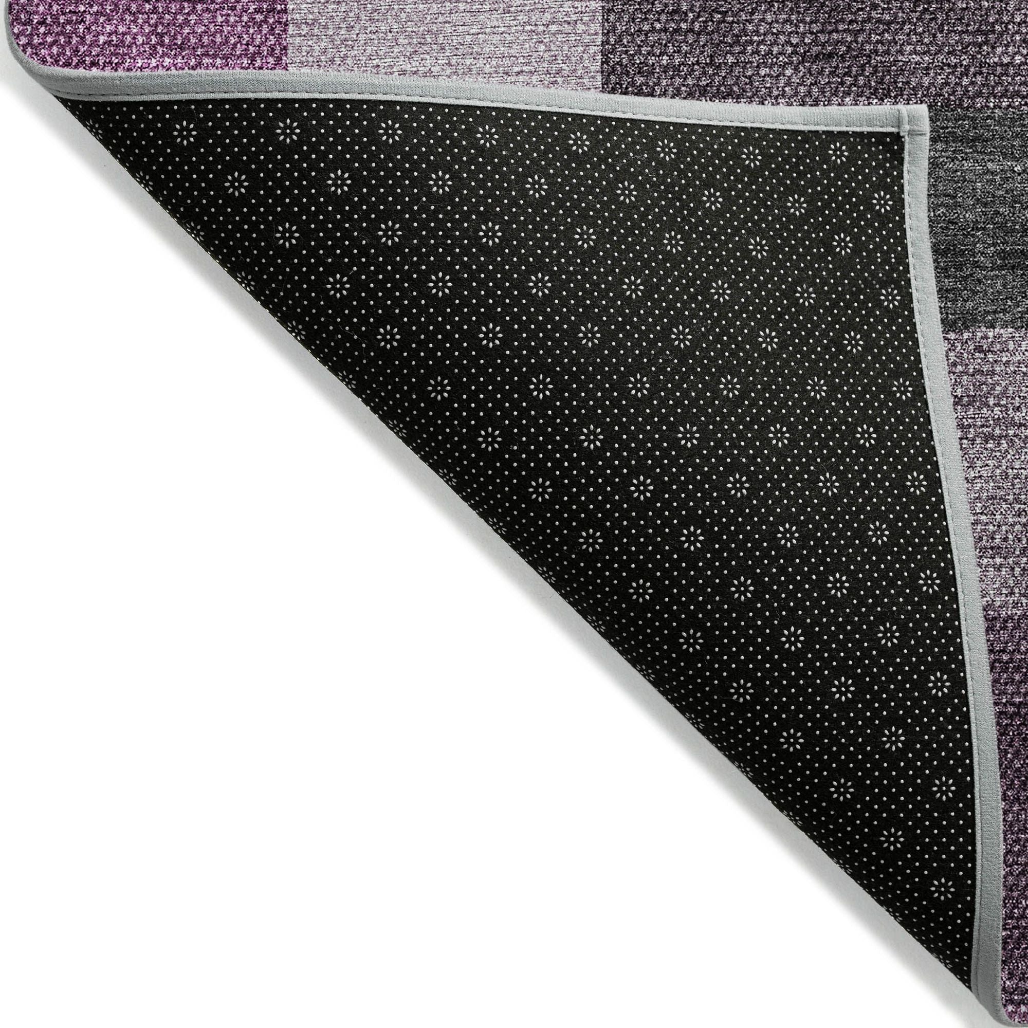 Machine Washable Merlot Red Rug - Indoor / Outdoor - Kids / Pet Friendly Geometric Print Rug