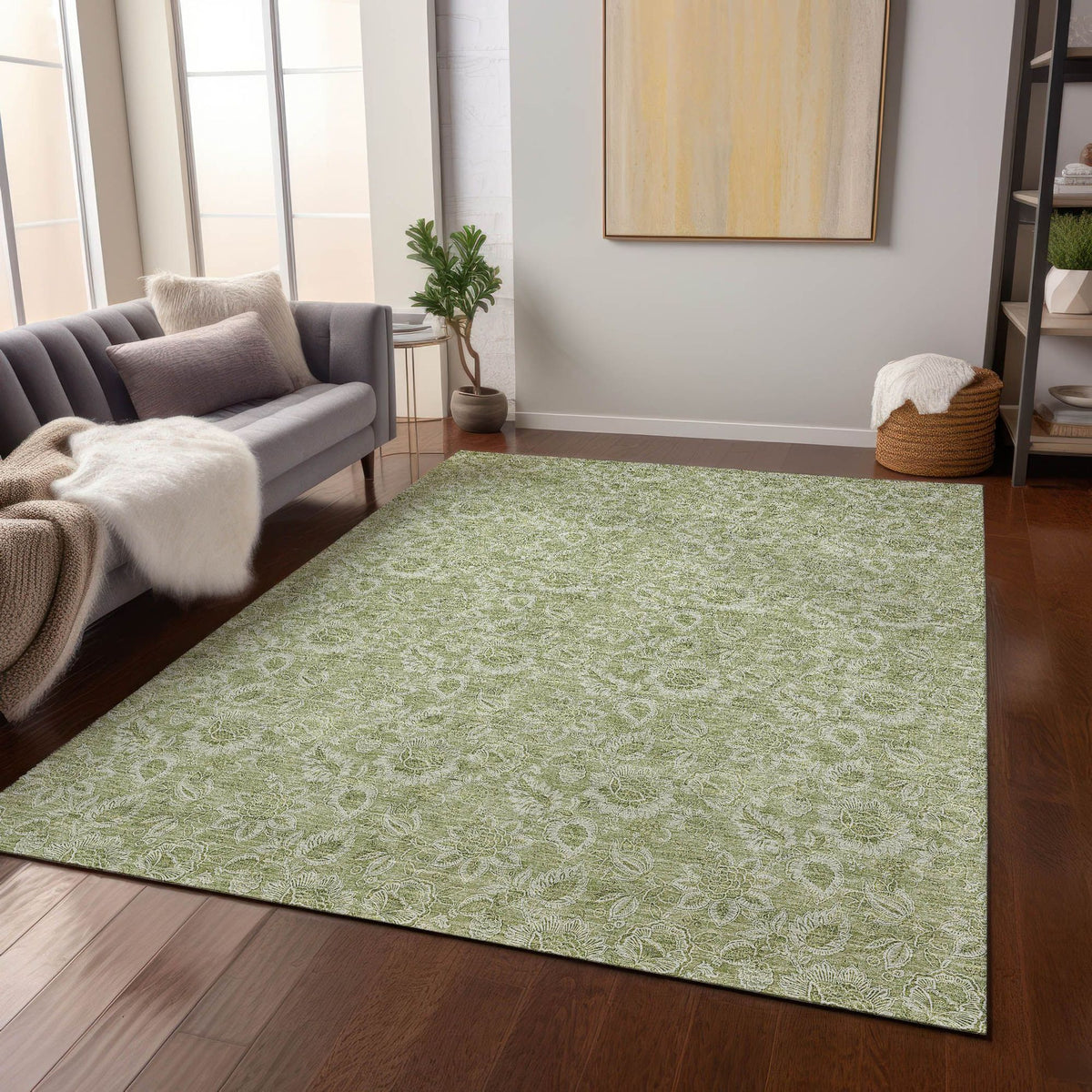 Bittern Machine Washable Rug