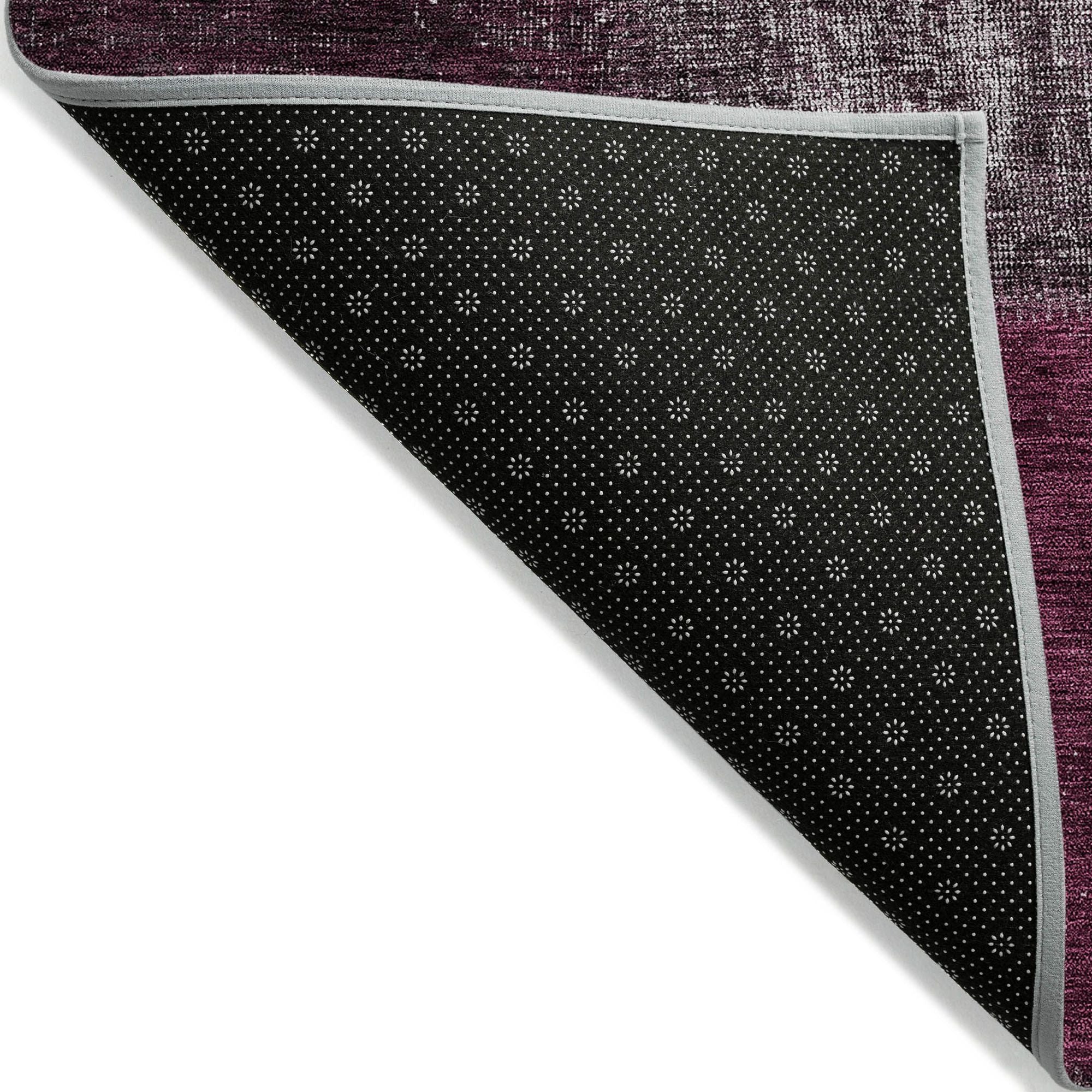 Machine Washable Merlot Red Rug - Indoor / Outdoor - Kids / Pet Friendly Patchwork Print Rug