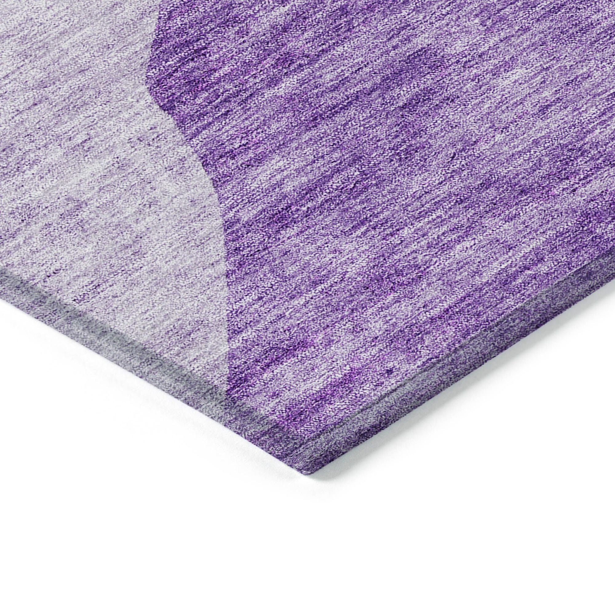 Machine Washable Eggplant Purple Rug - Indoor / Outdoor - Kids / Pet Friendly Abstract Print Rug