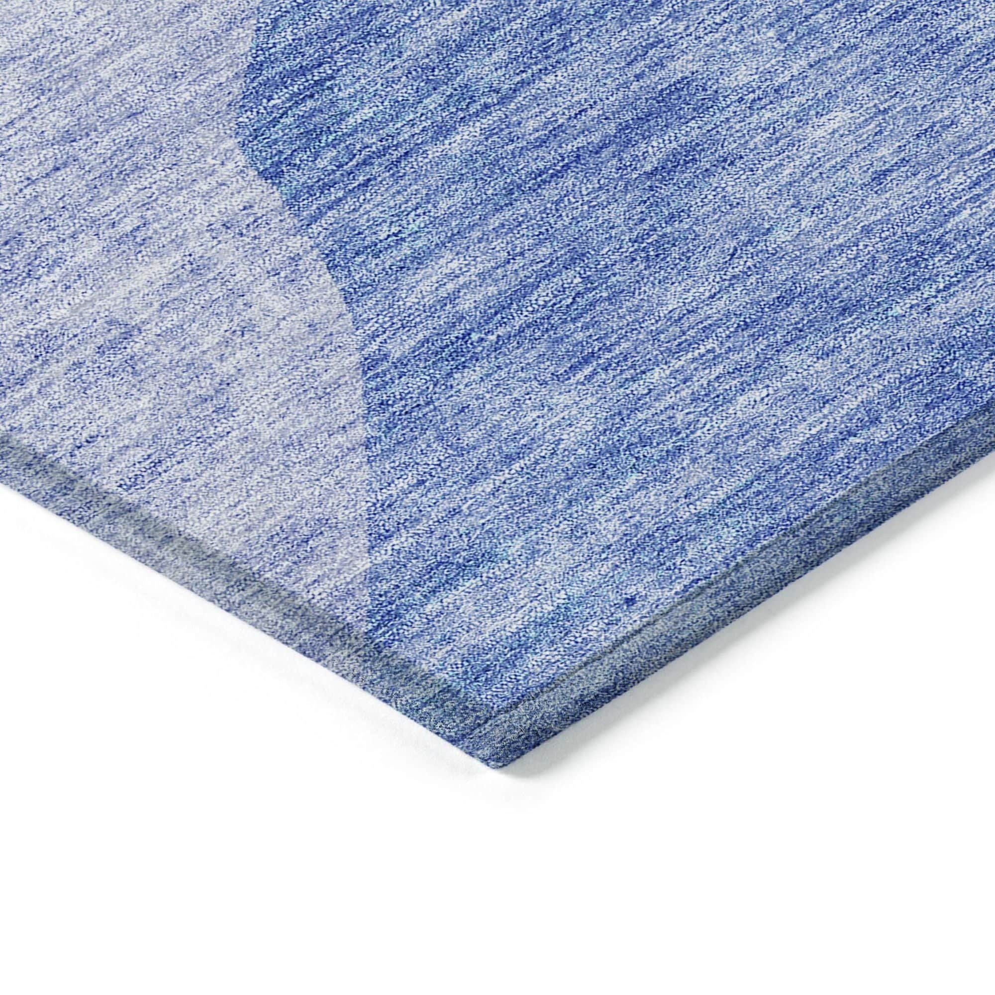 Machine Washable Navy Blue Rug - Indoor / Outdoor - Kids / Pet Friendly Abstract Print Rug
