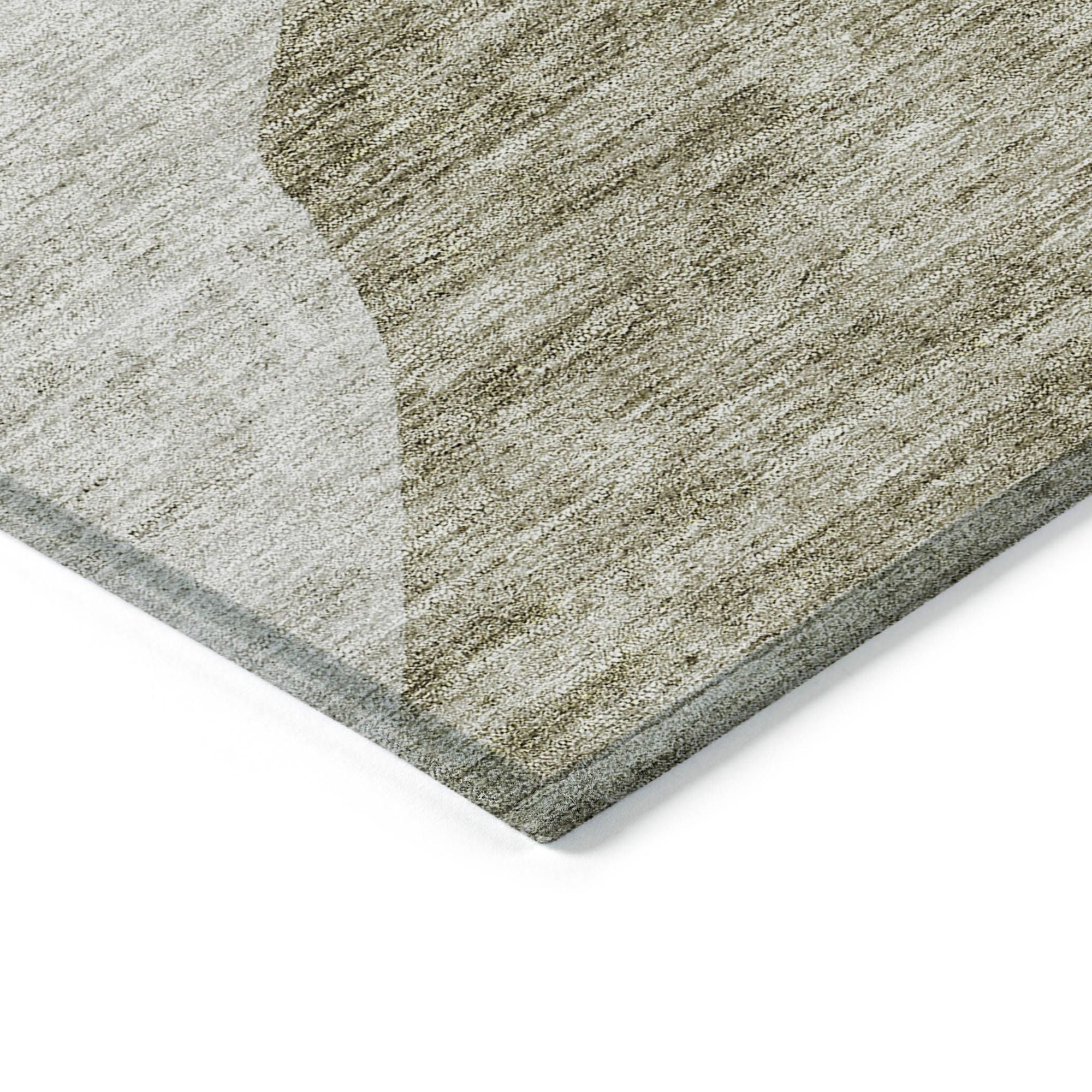 Machine Washable Taupe Brown Rug - Indoor / Outdoor - Kids / Pet Friendly Abstract Print Rug