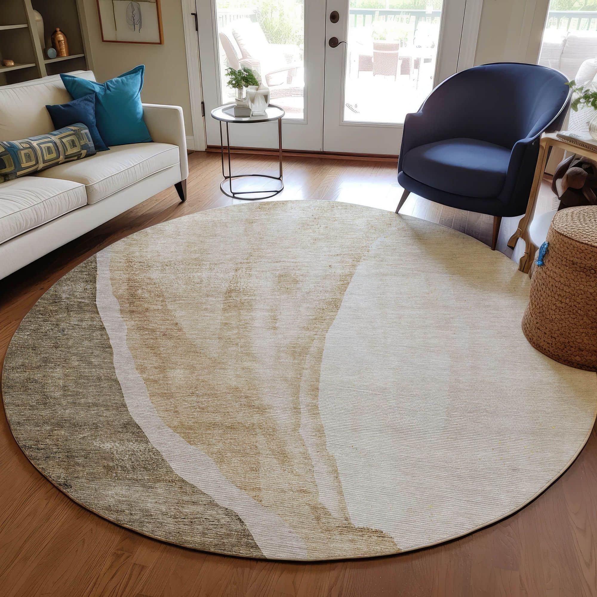 Burlap Machine Washable Rug
