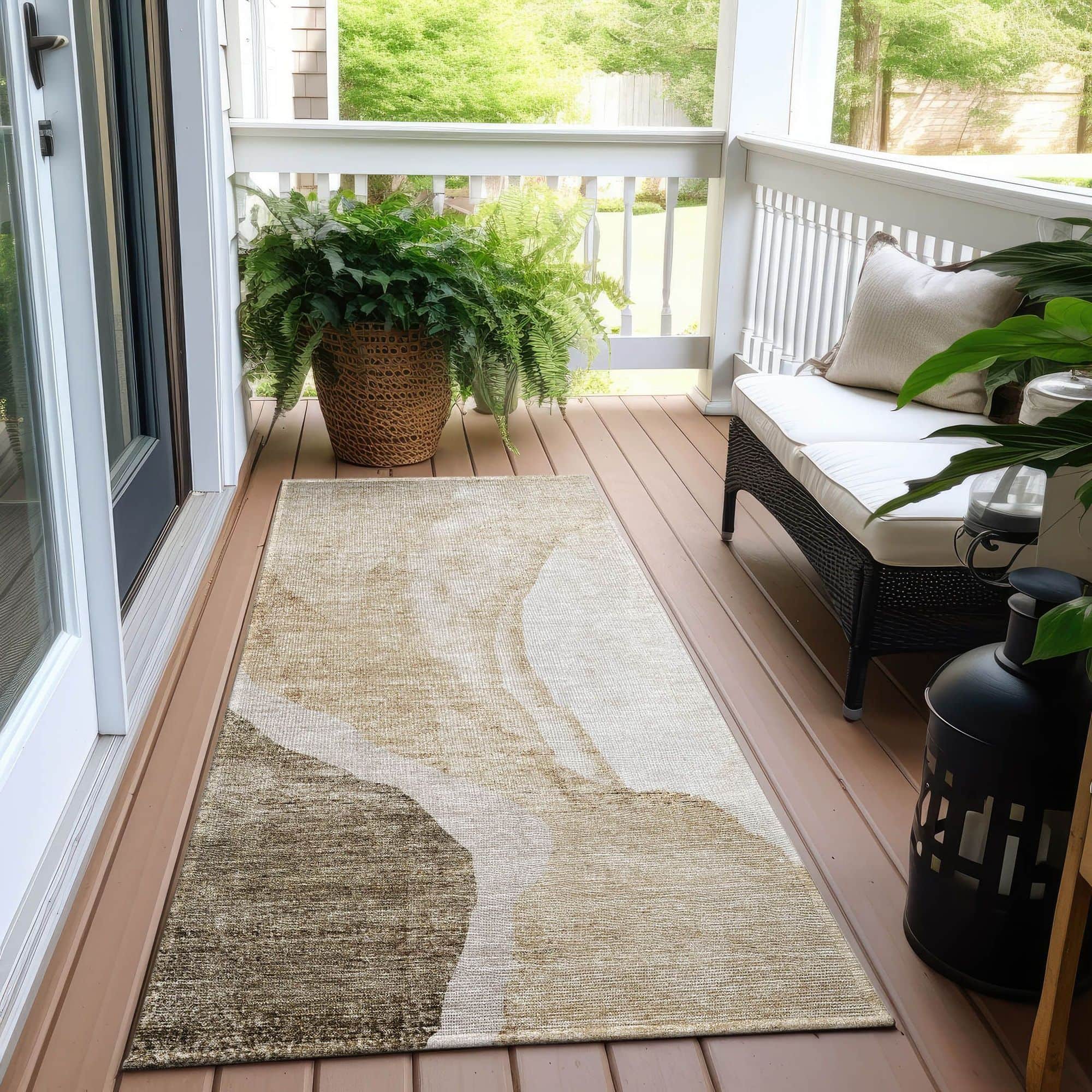 Burlap Machine Washable Rug