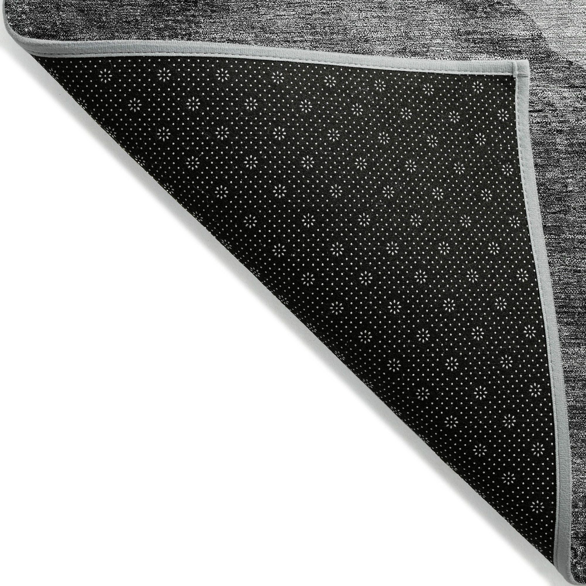 Machine Washable Gray Rug - Indoor / Outdoor - Kids / Pet Friendly Abstract Print Rug