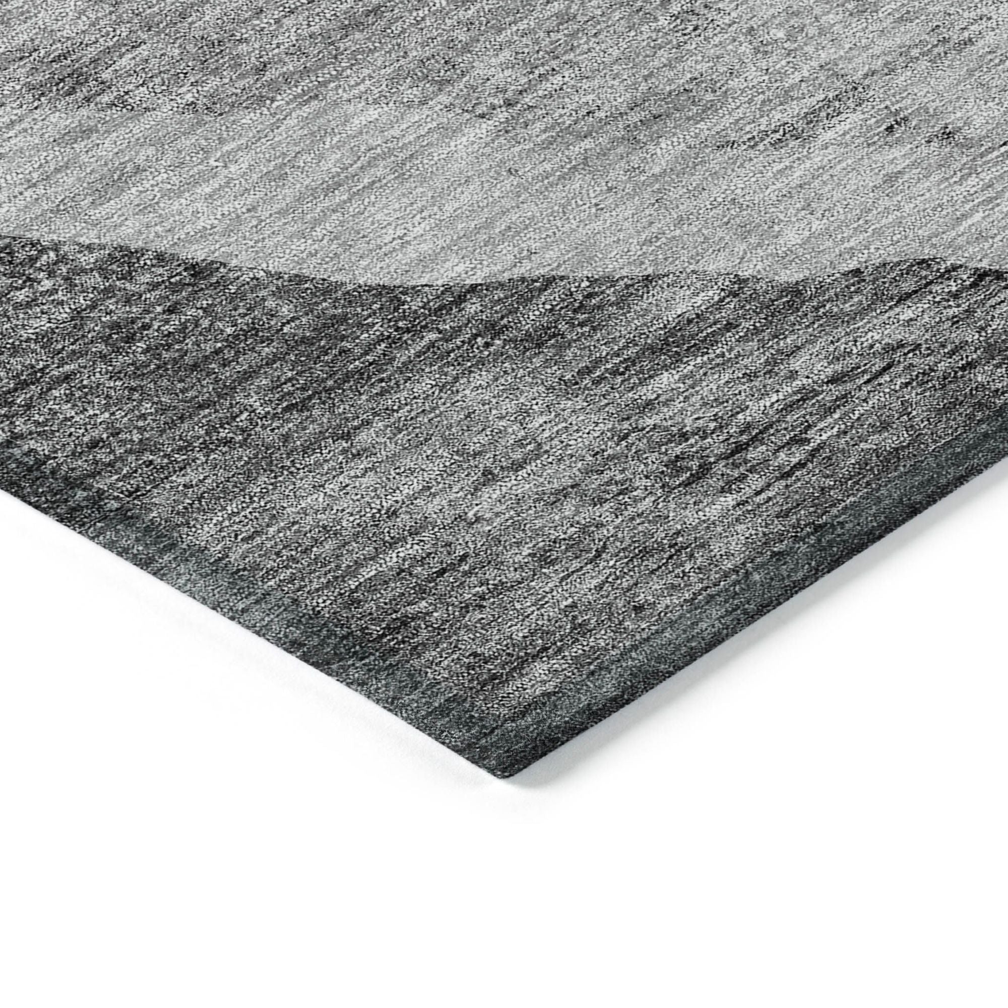 Machine Washable Gray Rug - Indoor / Outdoor - Kids / Pet Friendly Abstract Print Rug