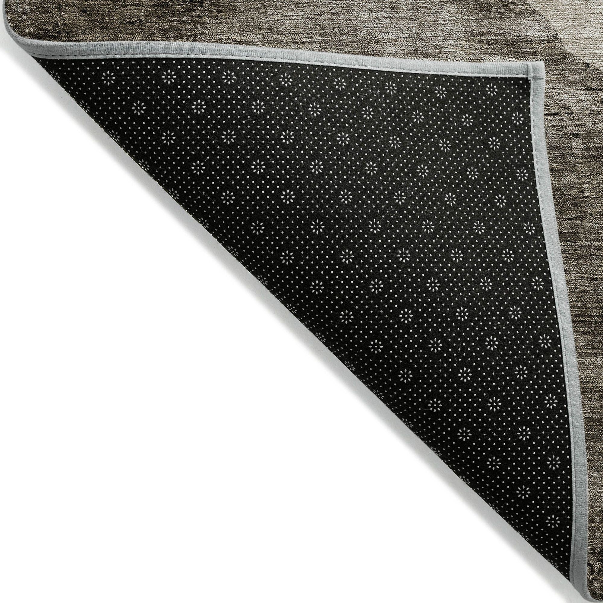 Machine Washable Taupe Brown Rug - Indoor / Outdoor - Kids / Pet Friendly Abstract Print Rug