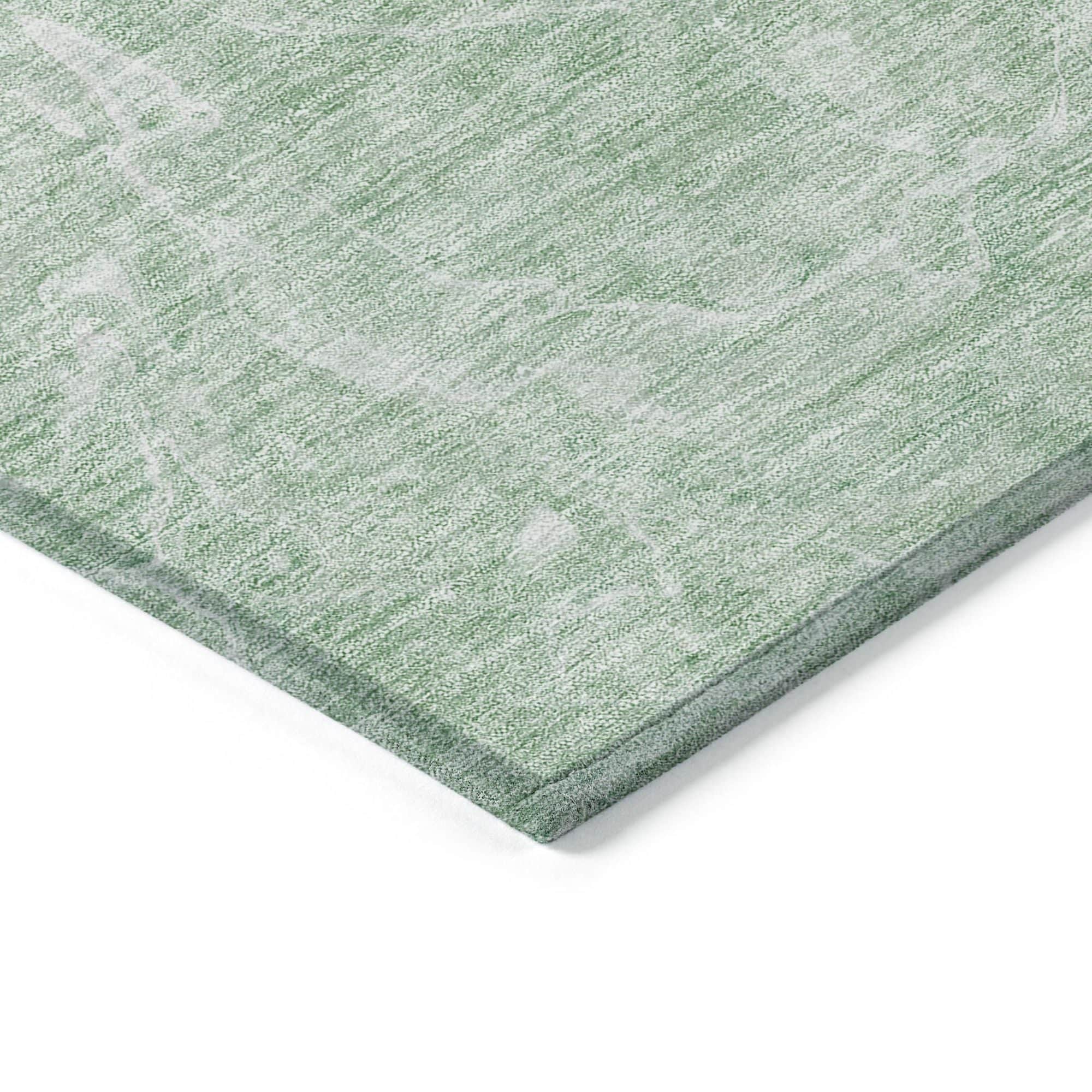 Machine Washable Mint Green Rug - Indoor / Outdoor - Kids / Pet Friendly Abstract Print Rug