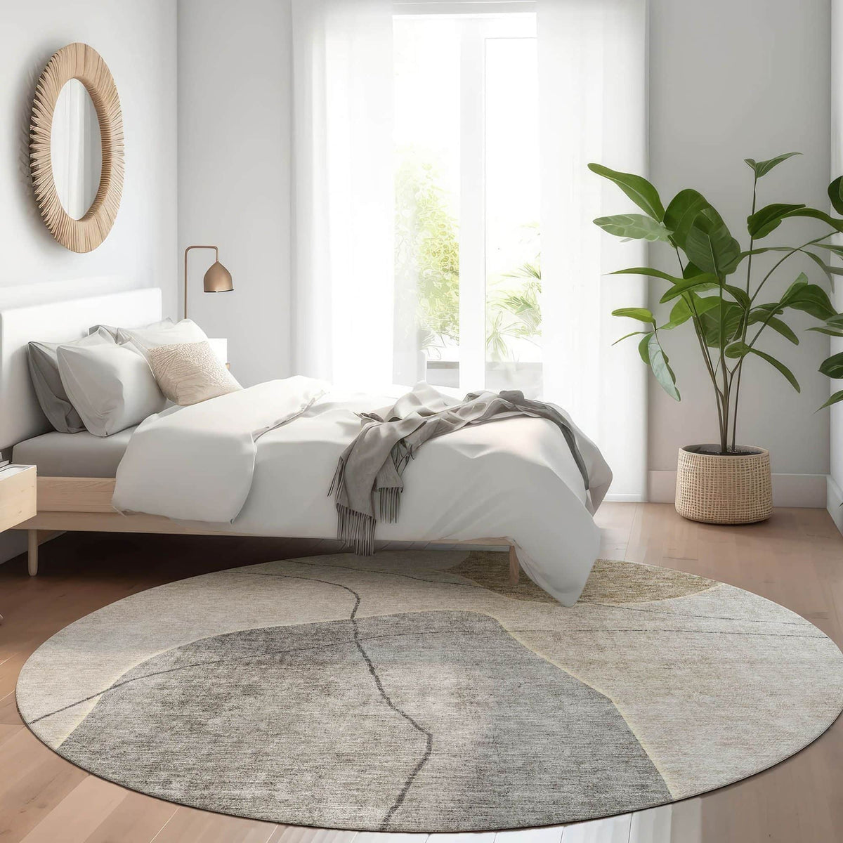 Dove Machine Washable Rug