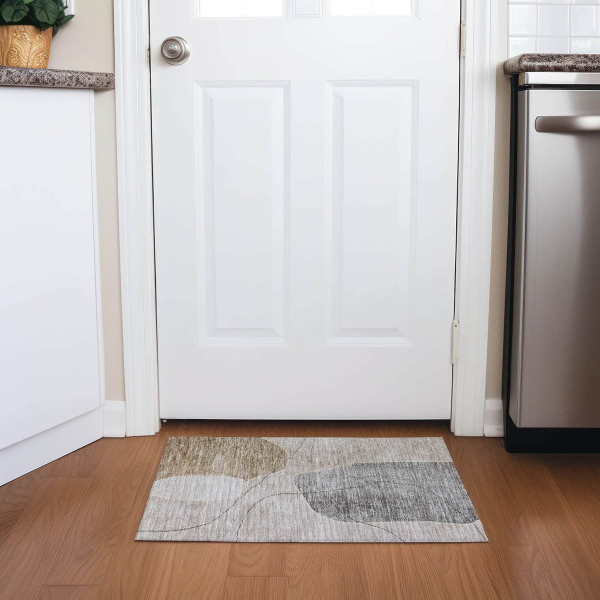 Dove Machine Washable Rug
