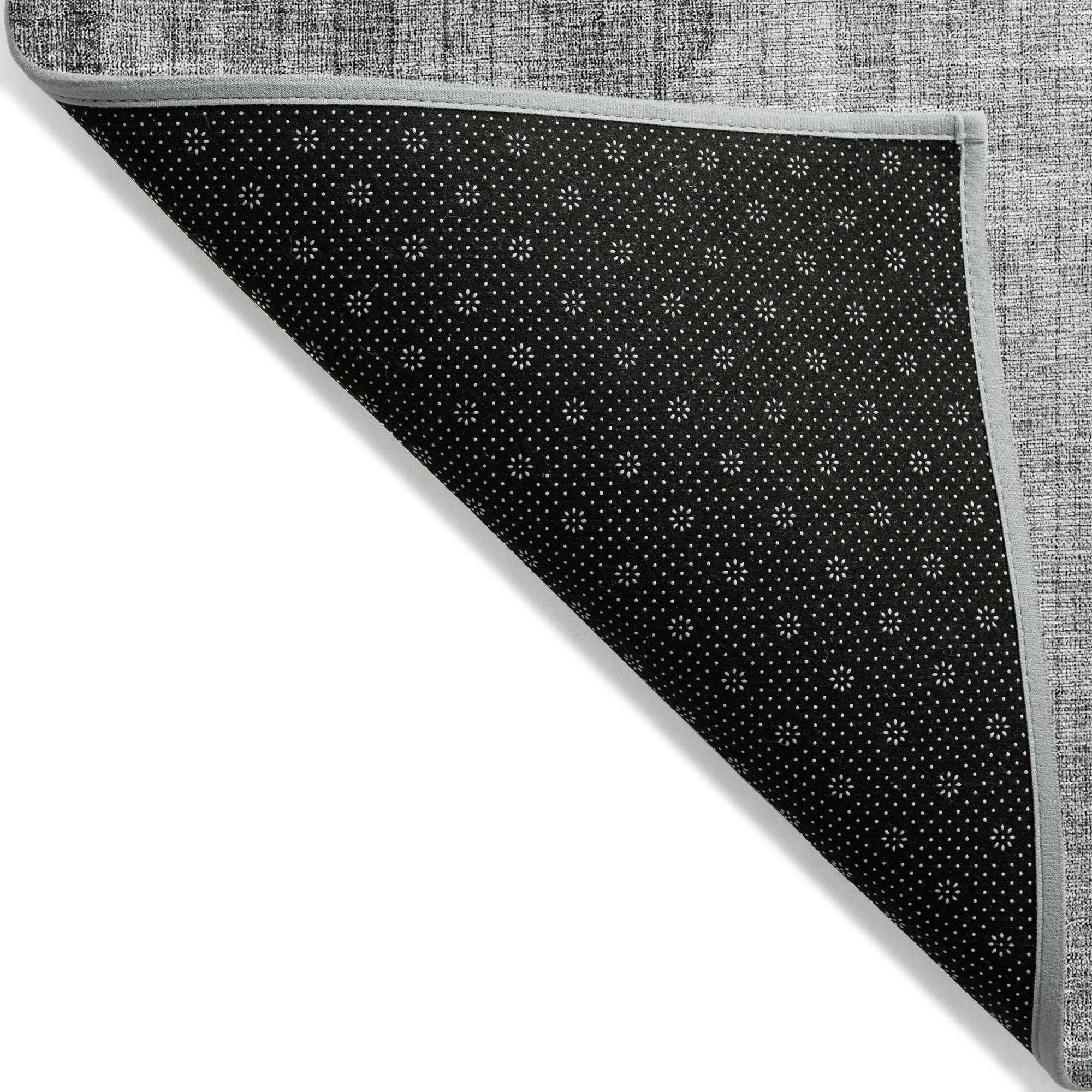Machine Washable Charcoal Gray Rug - Indoor / Outdoor - Kids / Pet Friendly Modern Print Rug