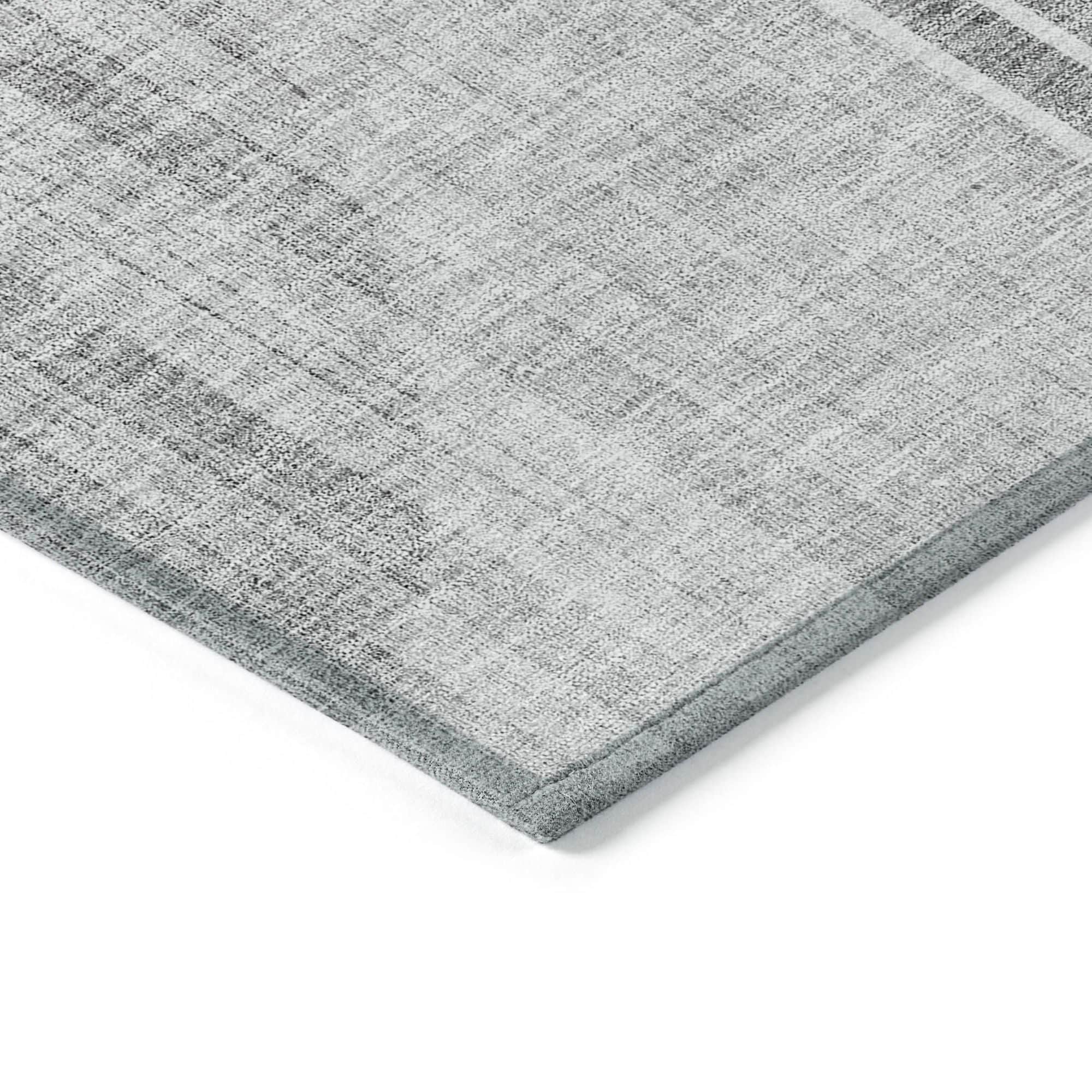 Machine Washable Gray Rug - Indoor / Outdoor - Kids / Pet Friendly Modern Print Rug