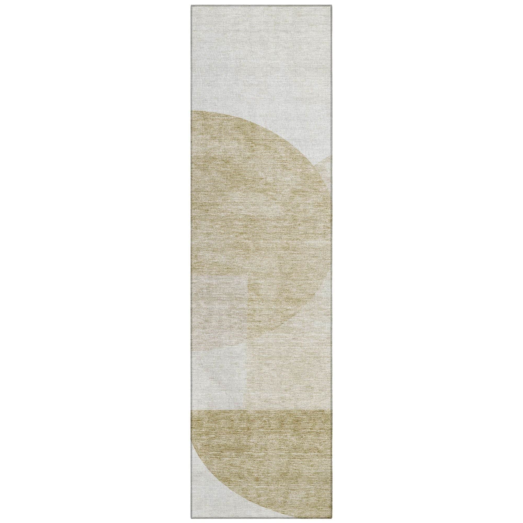 Machine Washable Brown Rug - Indoor / Outdoor - Kids / Pet Friendly Modern Print Rug