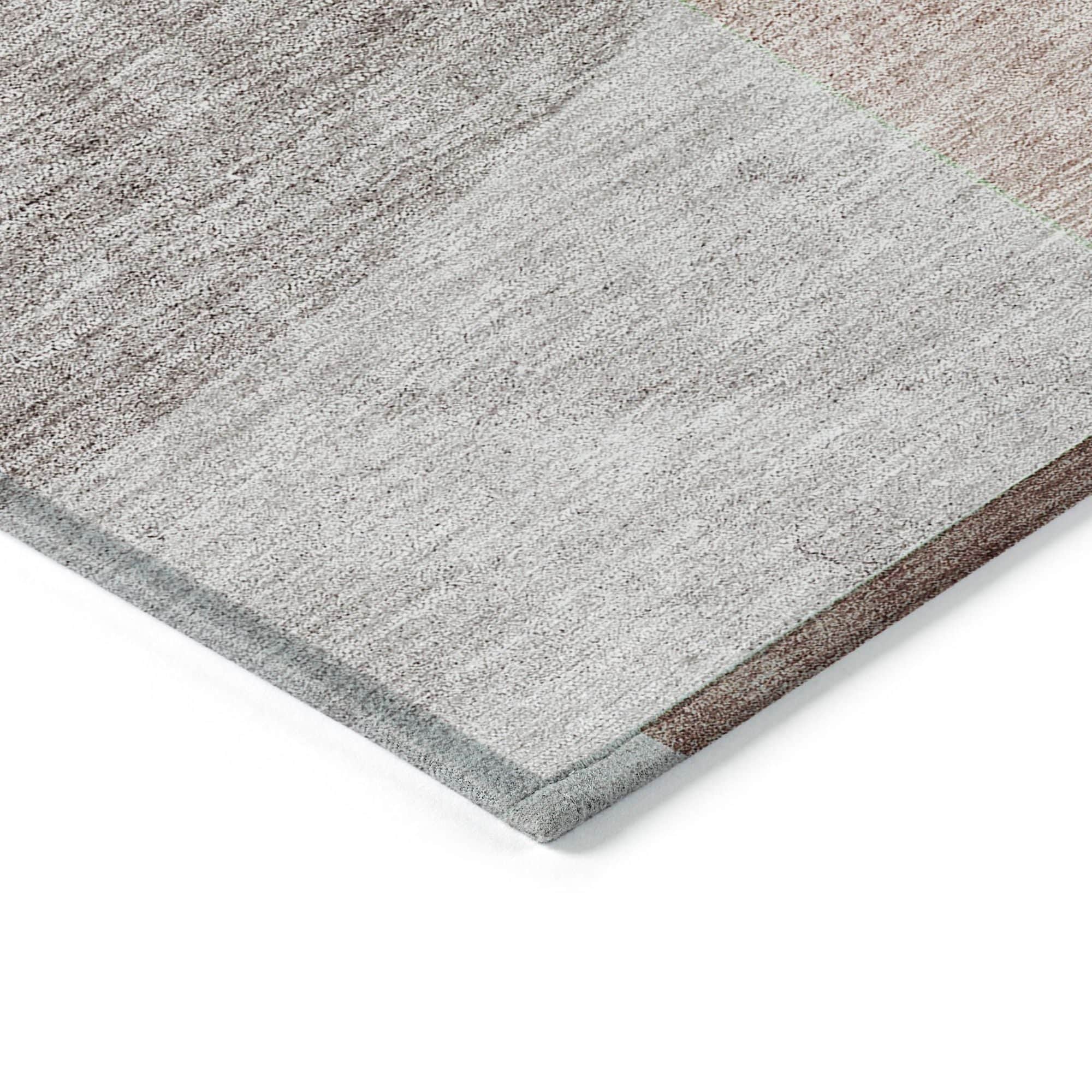 Machine Washable Copper Orange Rug - Indoor / Outdoor - Kids / Pet Friendly Modern Print Rug