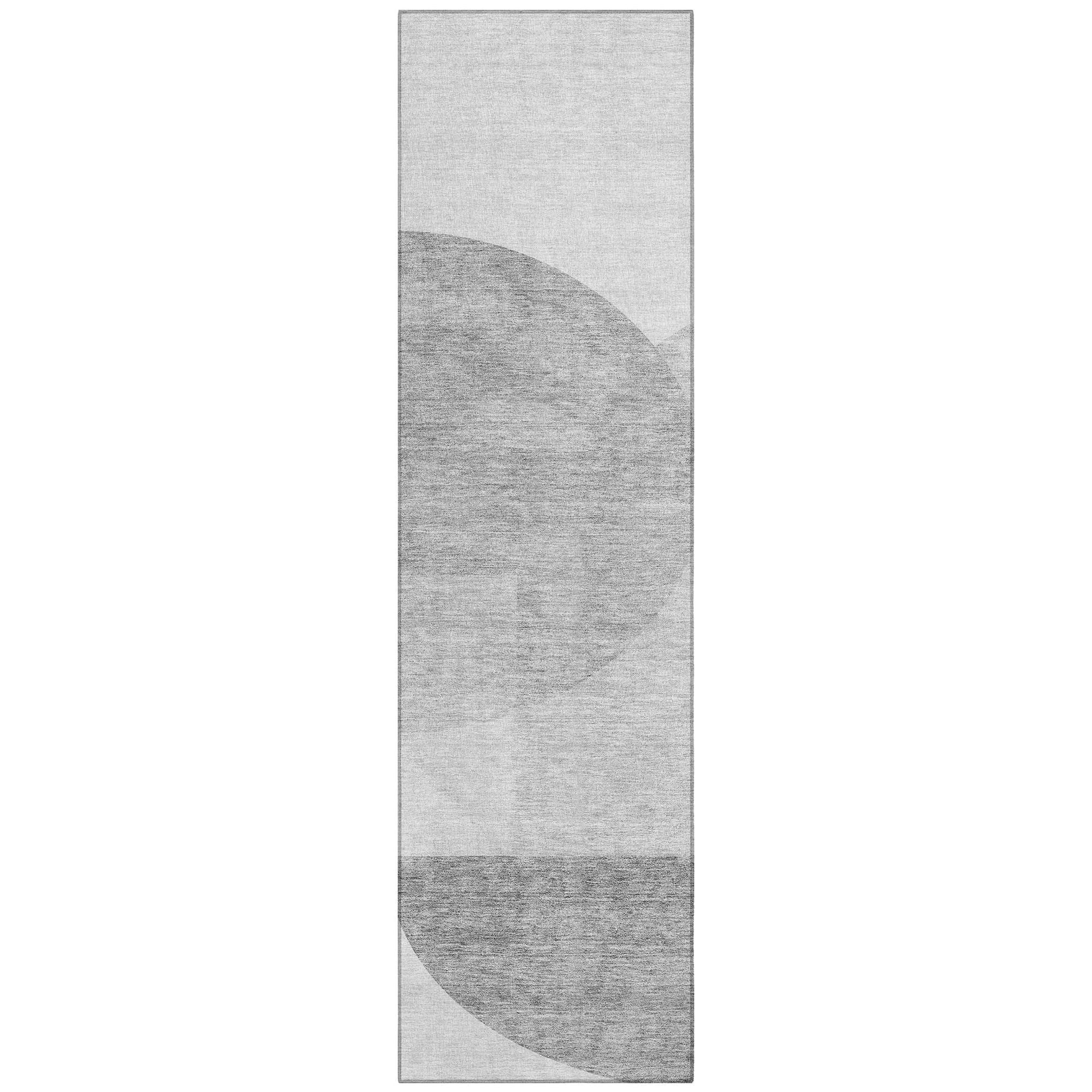Machine Washable Gray Rug - Indoor / Outdoor - Kids / Pet Friendly Modern Print Rug