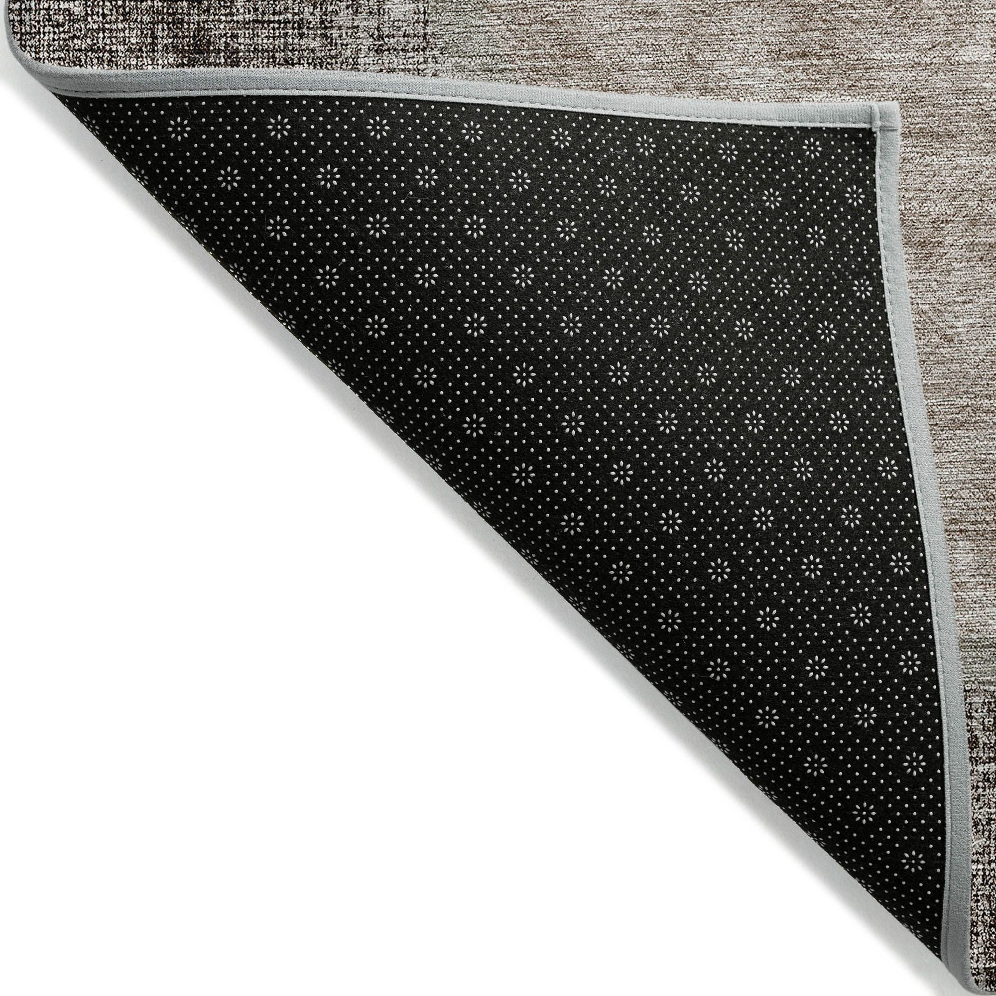 Machine Washable Fudge Brown Rug - Indoor / Outdoor - Kids / Pet Friendly Geometric Print Rug