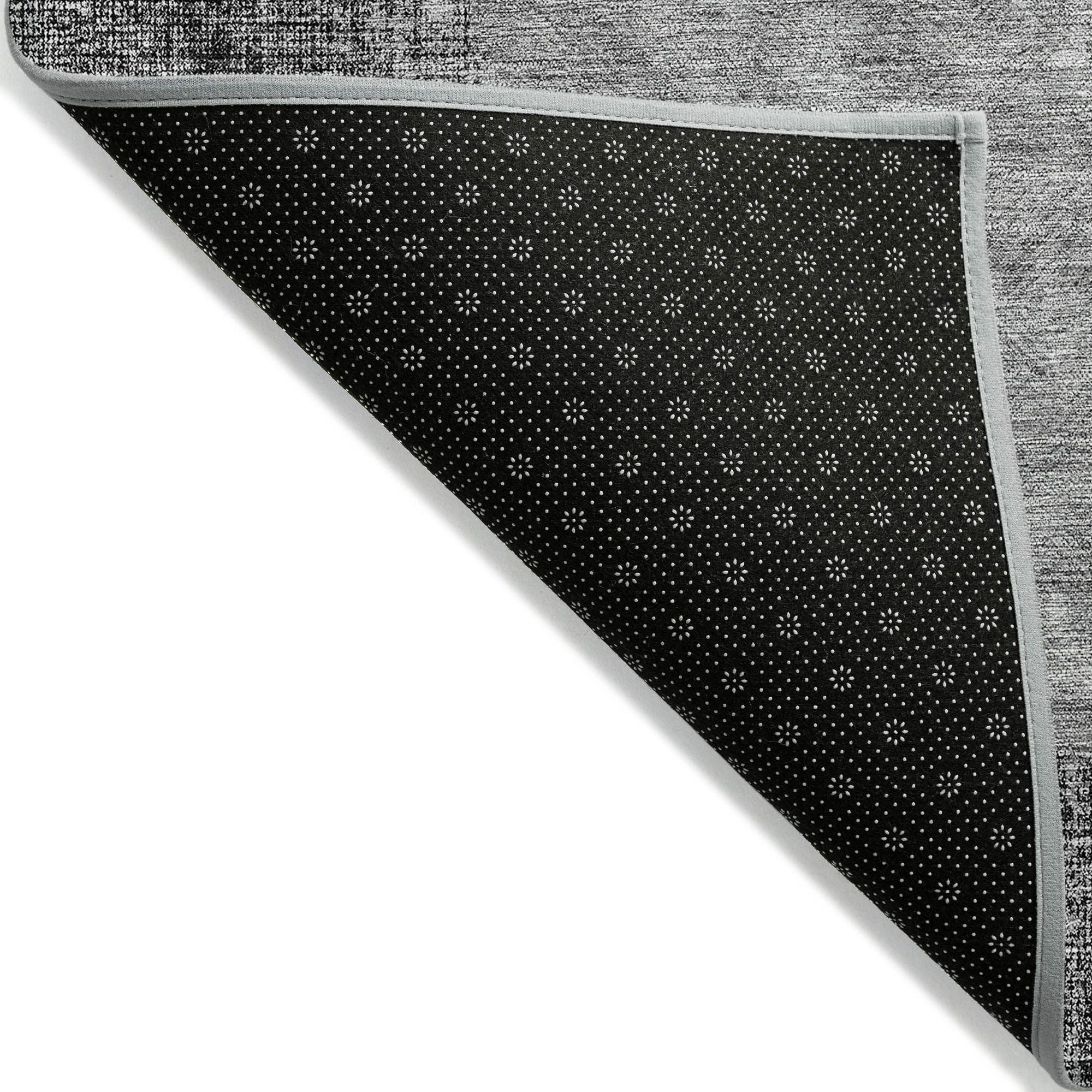 Machine Washable Gray Rug - Indoor / Outdoor - Kids / Pet Friendly Geometric Print Rug