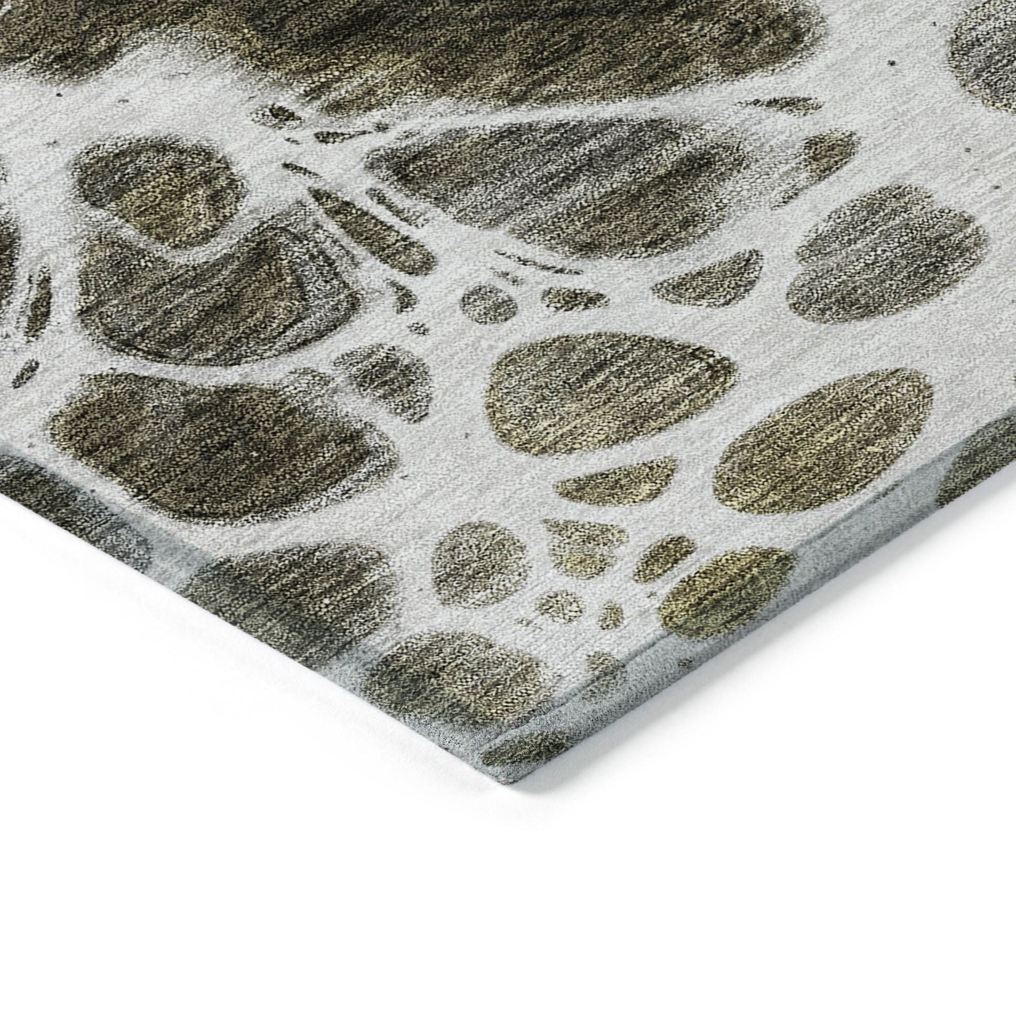 Machine Washable Chocolate Brown Rug - Indoor / Outdoor - Kids / Pet Friendly Modern Print Rug