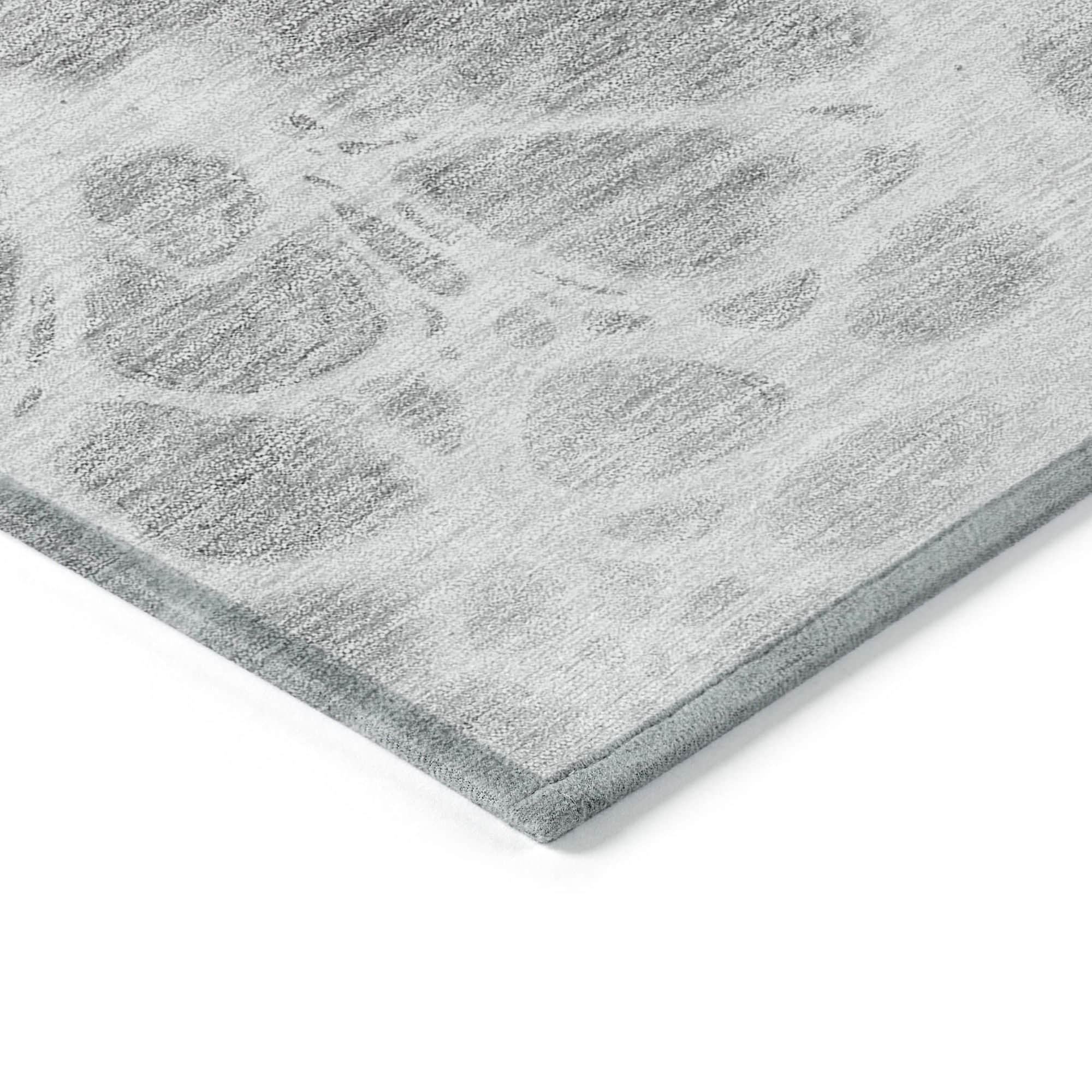 Machine Washable Gray Rug - Indoor / Outdoor - Kids / Pet Friendly Modern Print Rug