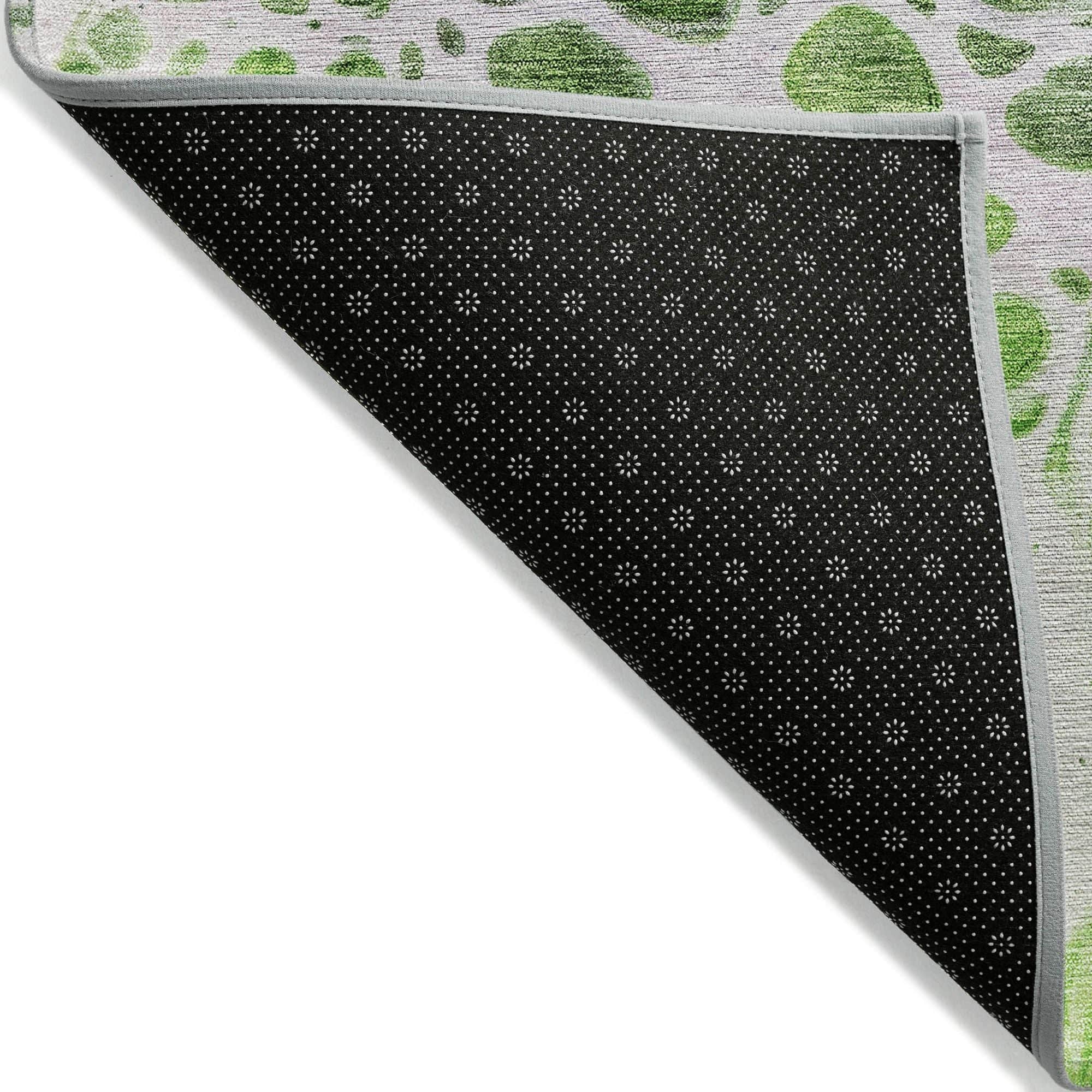 Machine Washable Lime Green Rug - Indoor / Outdoor - Kids / Pet Friendly Modern Print Rug
