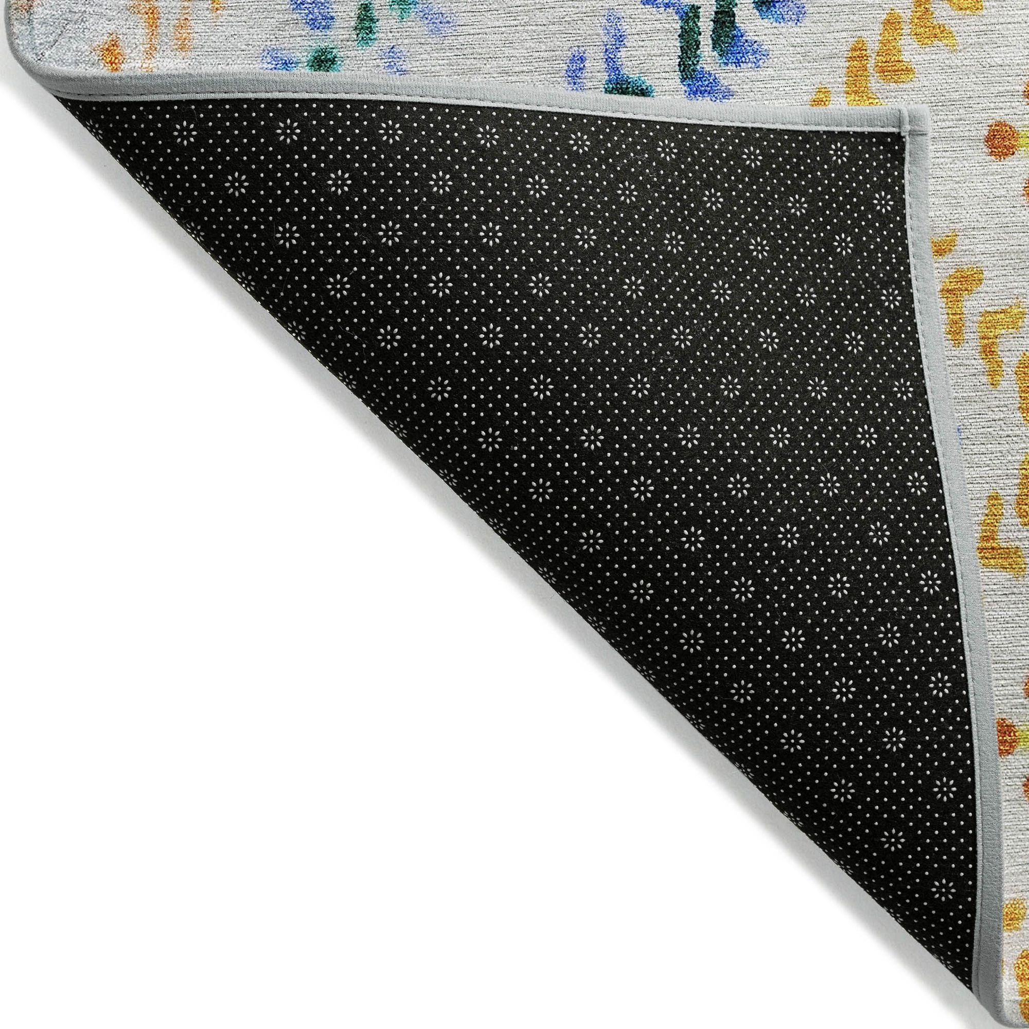 Machine Washable Ivory Rug - Indoor / Outdoor - Kids / Pet Friendly Geometric Print Rug