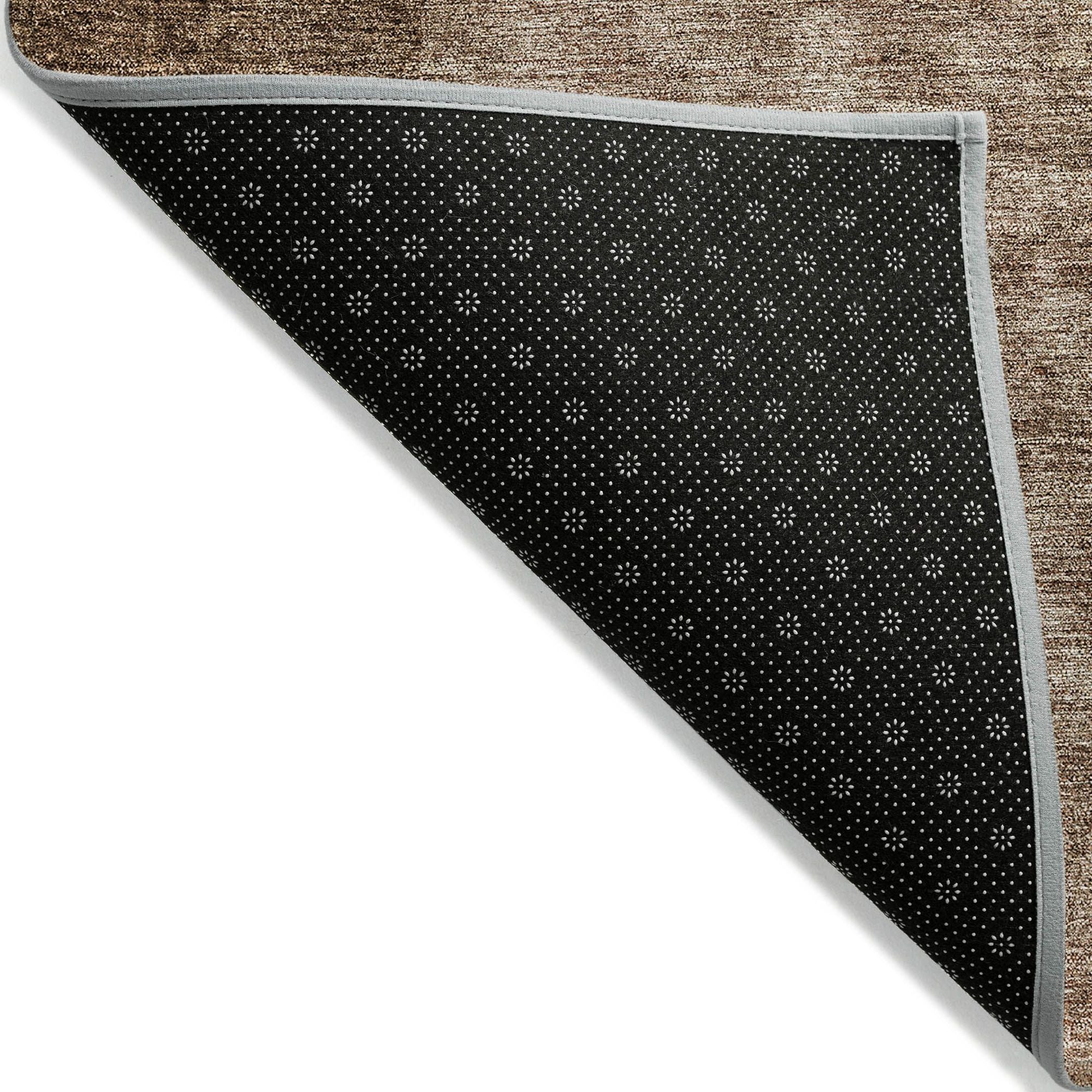Machine Washable Brown Rug - Indoor / Outdoor - Kids / Pet Friendly Ombre Print Rug