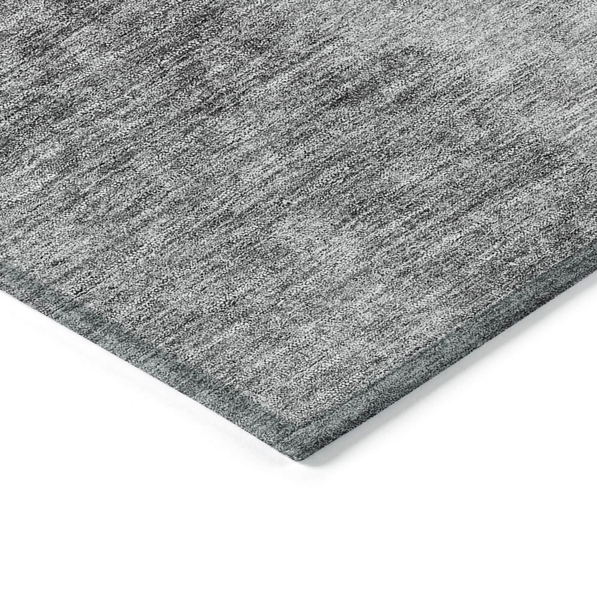 Machine Washable Gray Rug - Indoor / Outdoor - Kids / Pet Friendly Ombre Print Rug