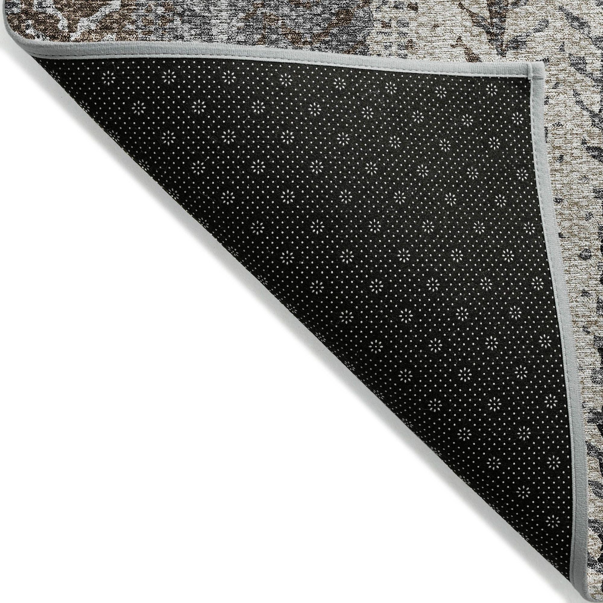Machine Washable Brown Rug - Indoor / Outdoor - Kids / Pet Friendly Organic Print Rug