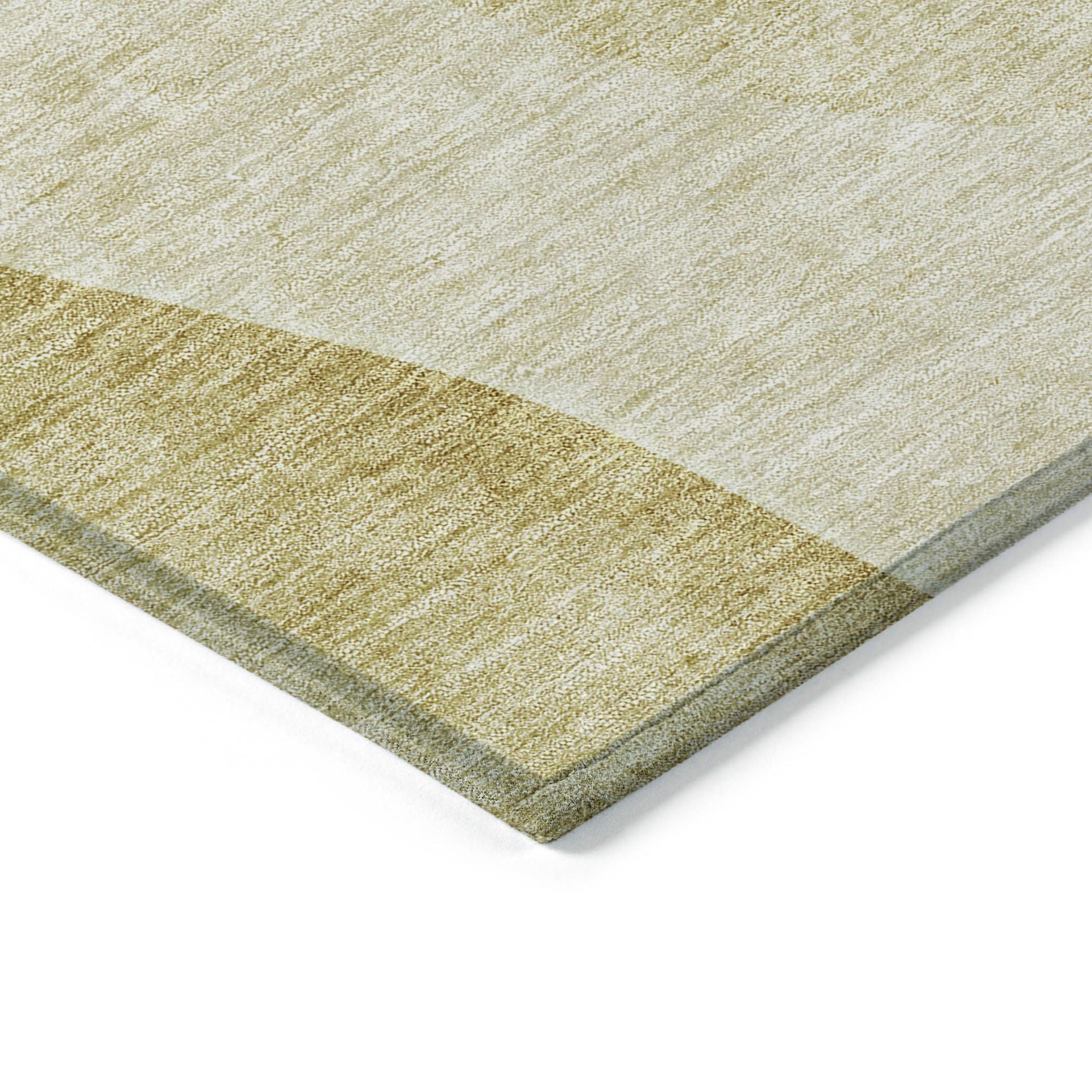 Machine Washable Gold Rug - Indoor / Outdoor - Kids / Pet Friendly Modern Print Rug