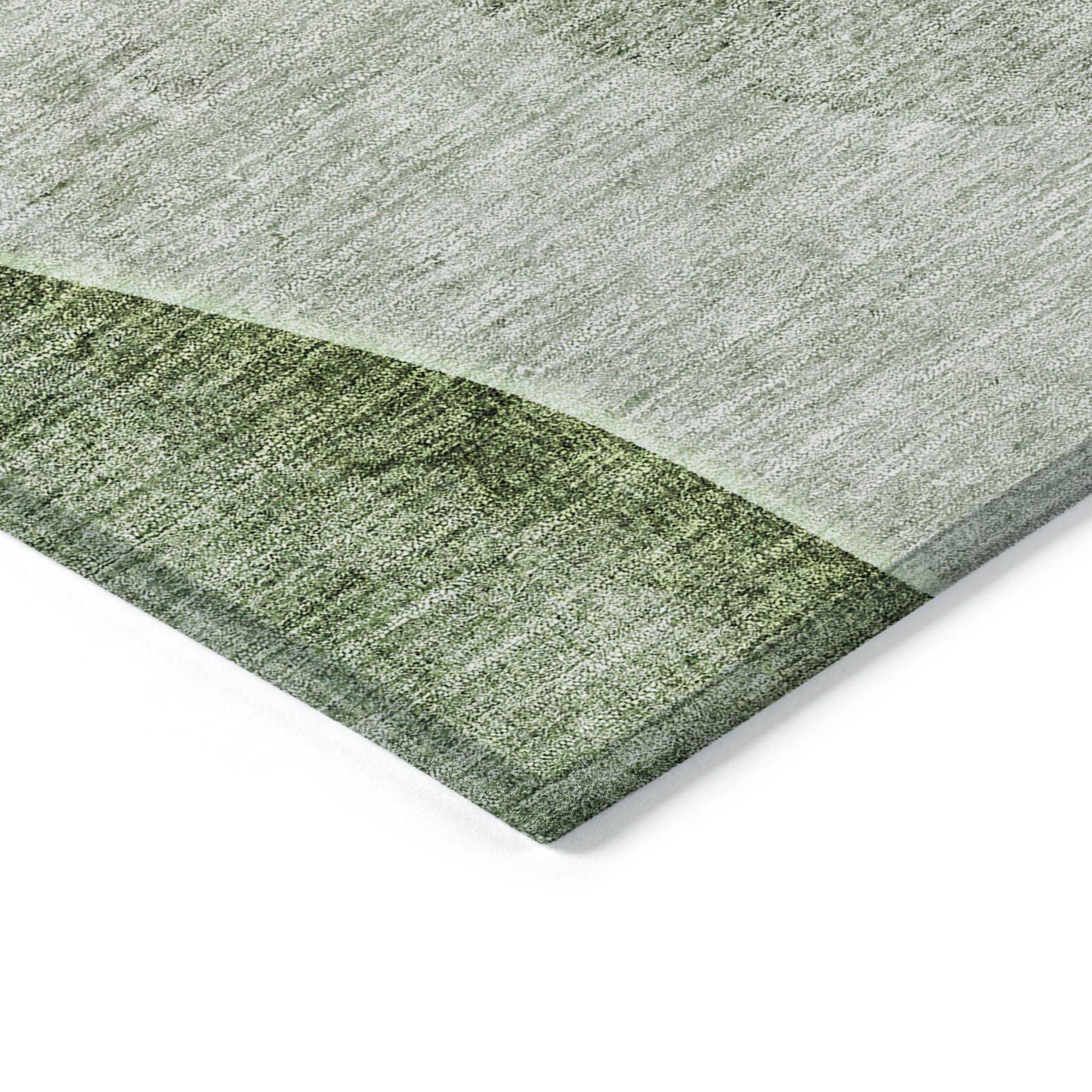 Machine Washable Green Rug - Indoor / Outdoor - Kids / Pet Friendly Modern Print Rug