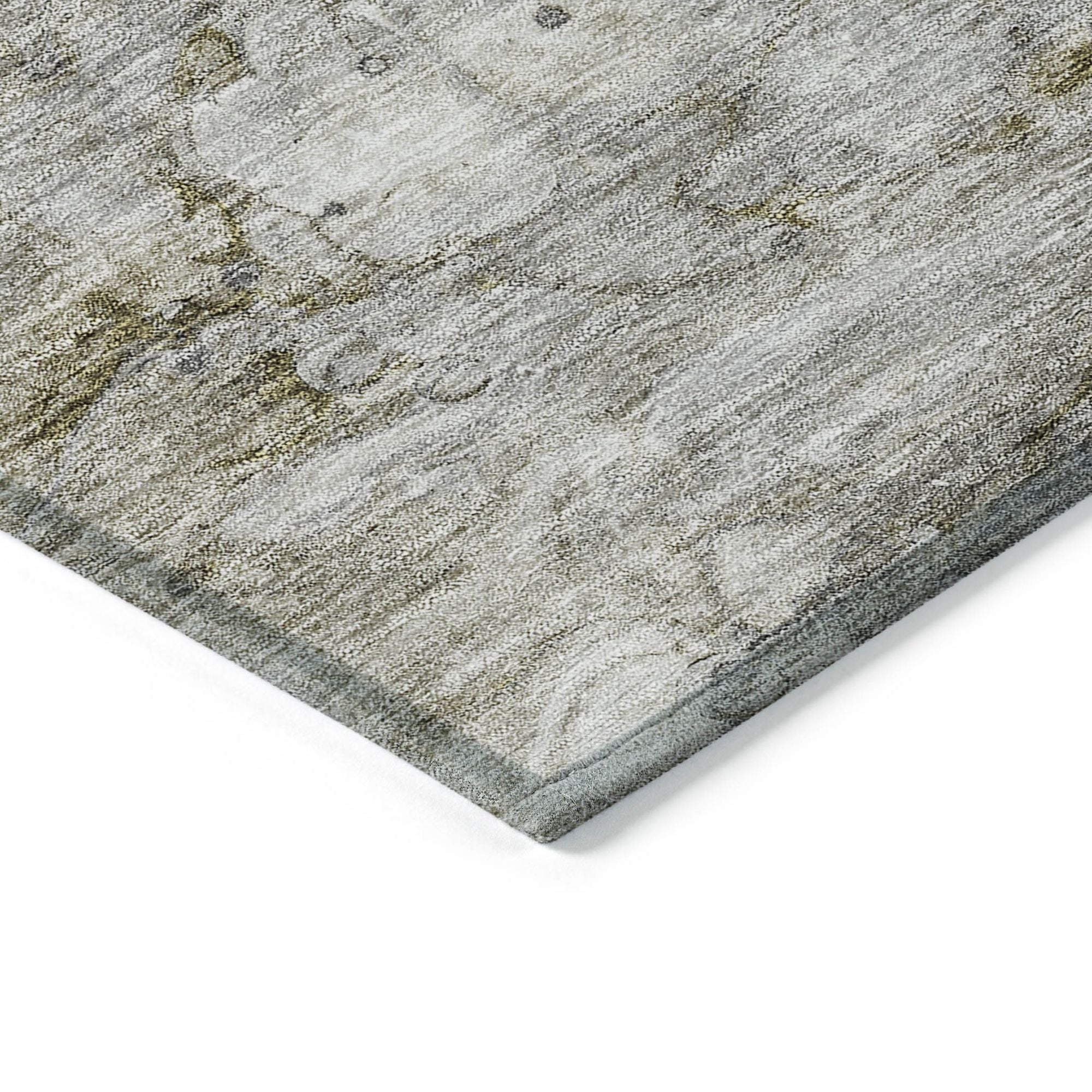 Machine Washable Brown Rug - Indoor / Outdoor - Kids / Pet Friendly Abstract Print Rug
