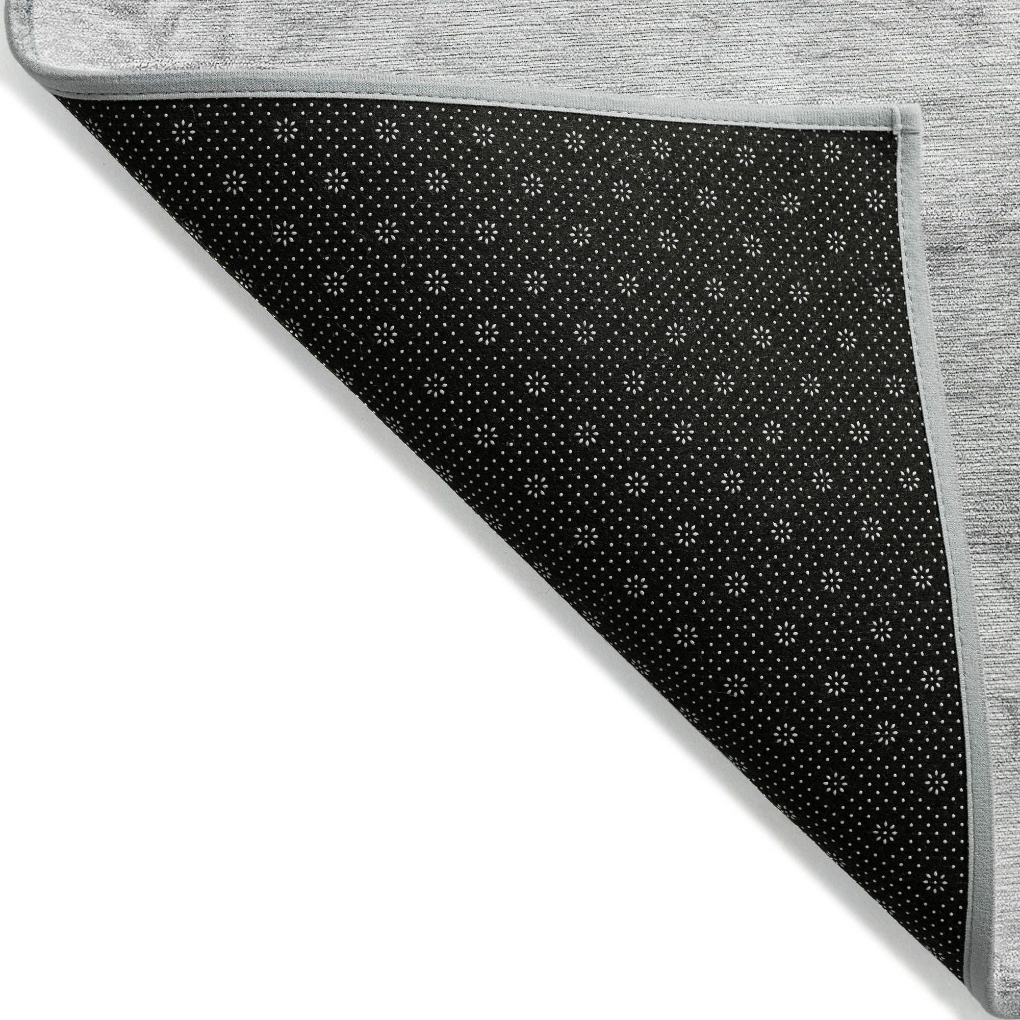 Machine Washable Silver Gray Rug - Indoor / Outdoor - Kids / Pet Friendly Abstract Print Rug