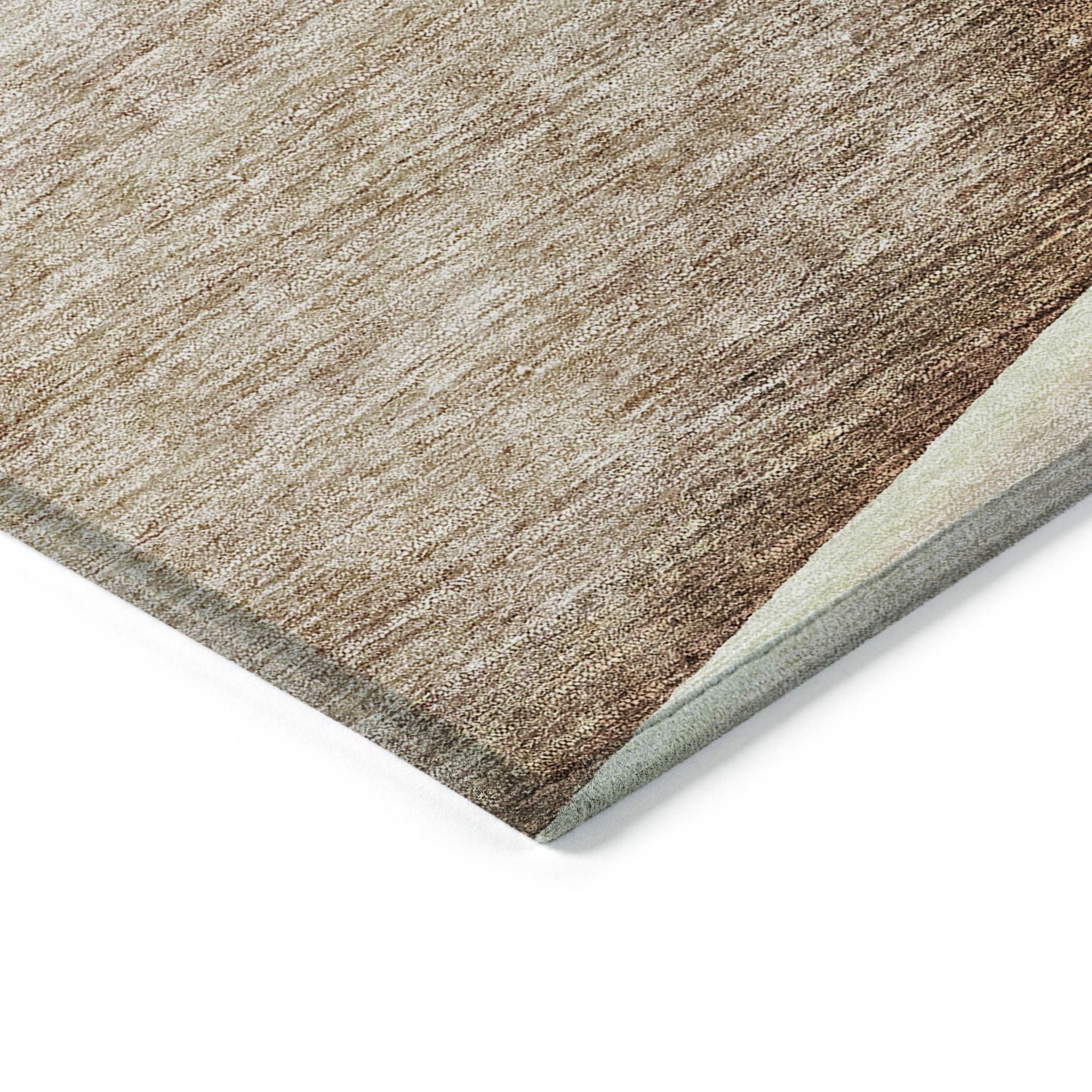 Machine Washable Brown Rug - Indoor / Outdoor - Kids / Pet Friendly Floral Print Rug