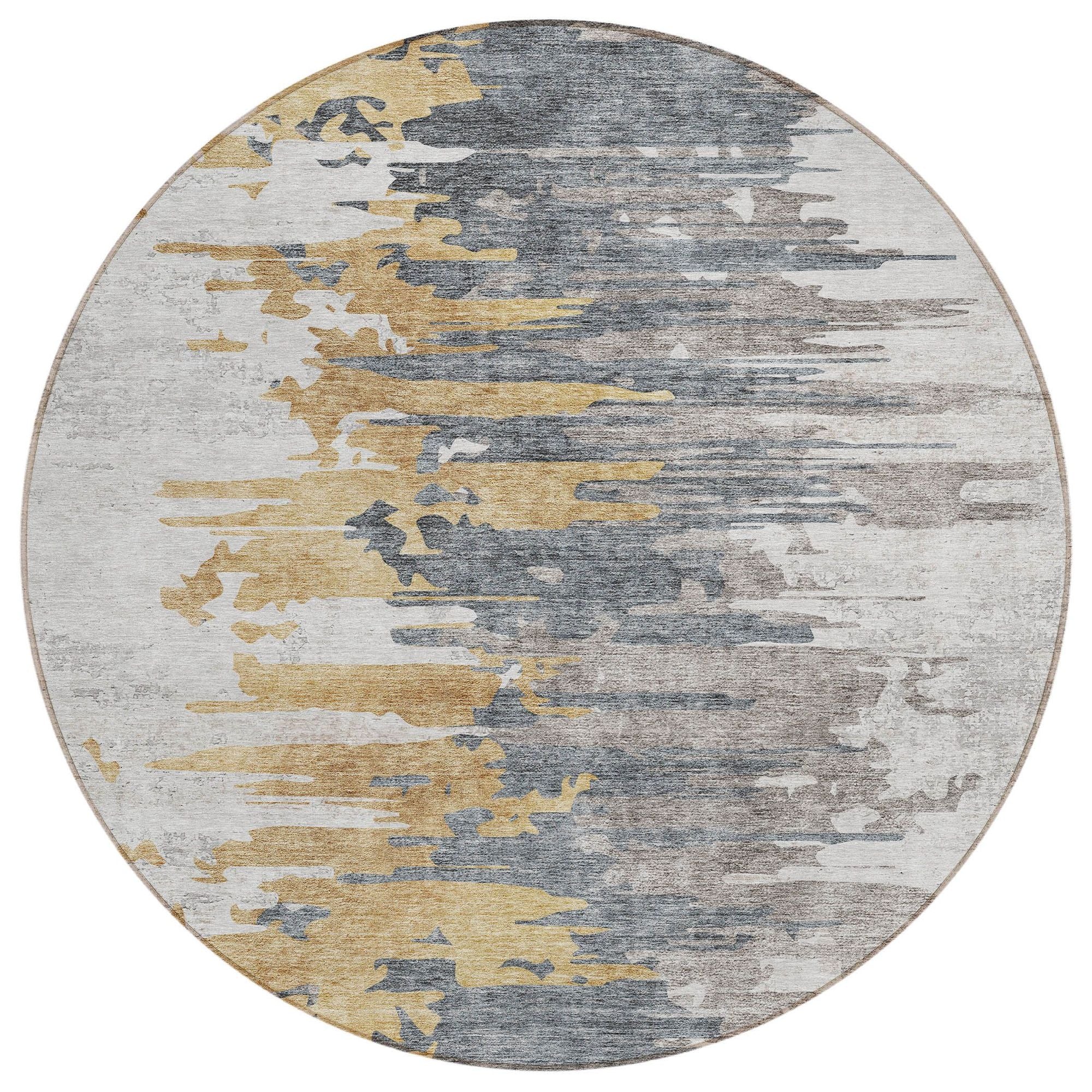 Machine Washable Ivory Rug - Indoor / Outdoor - Kids / Pet Friendly Modern Print Rug