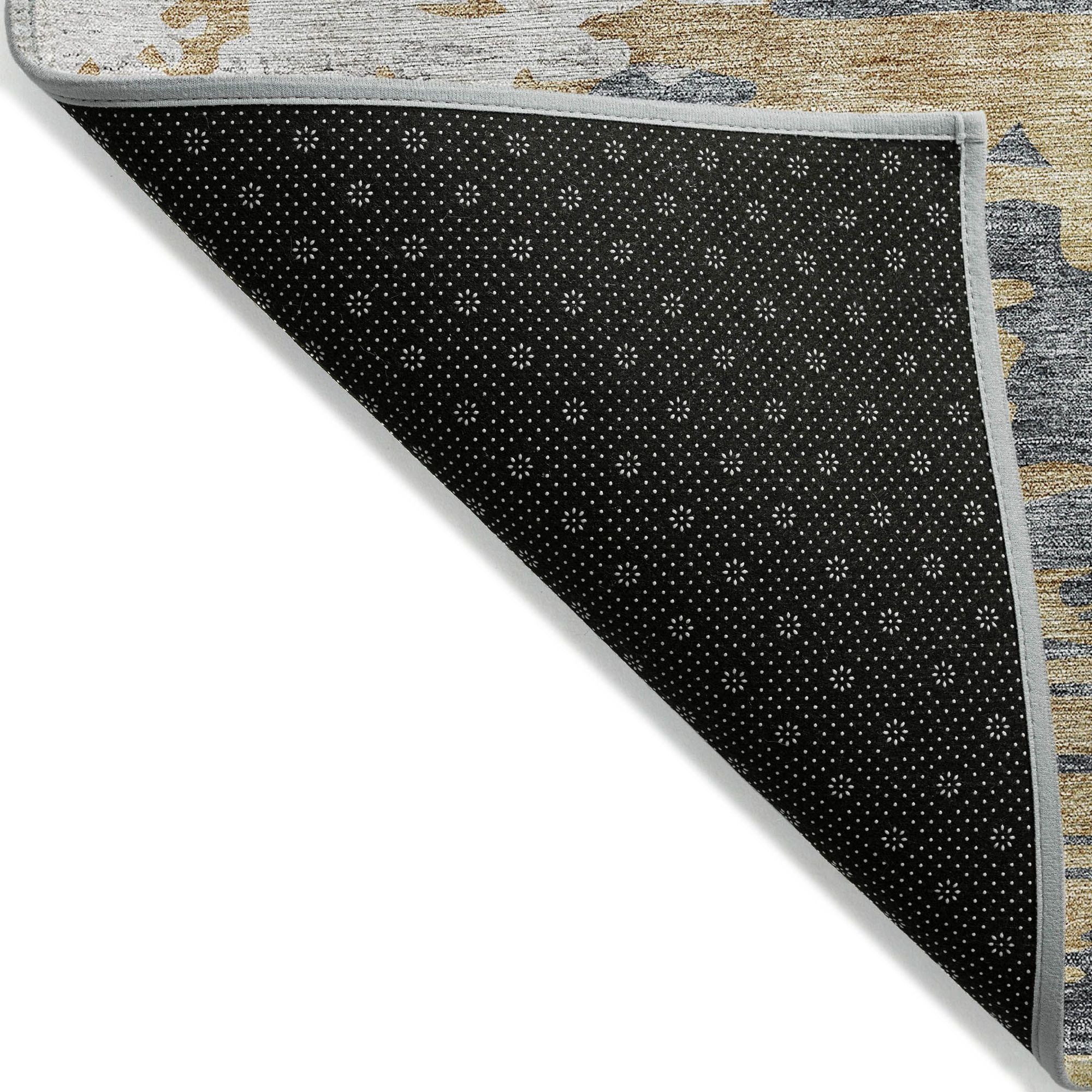 Machine Washable Ivory Rug - Indoor / Outdoor - Kids / Pet Friendly Modern Print Rug
