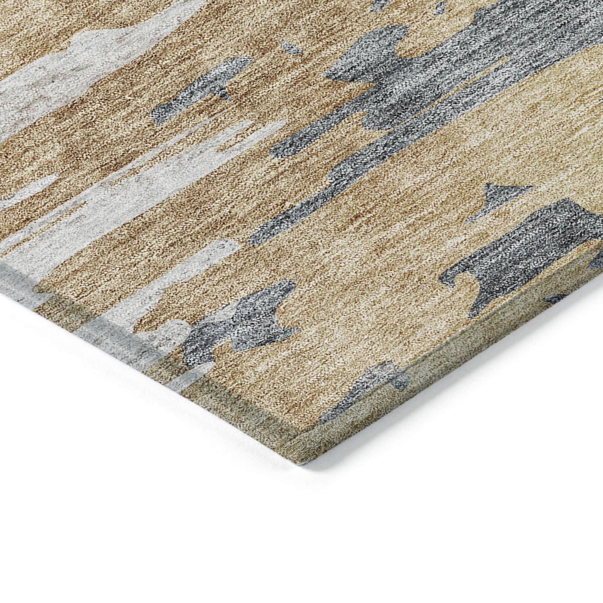Machine Washable Ivory Rug - Indoor / Outdoor - Kids / Pet Friendly Modern Print Rug
