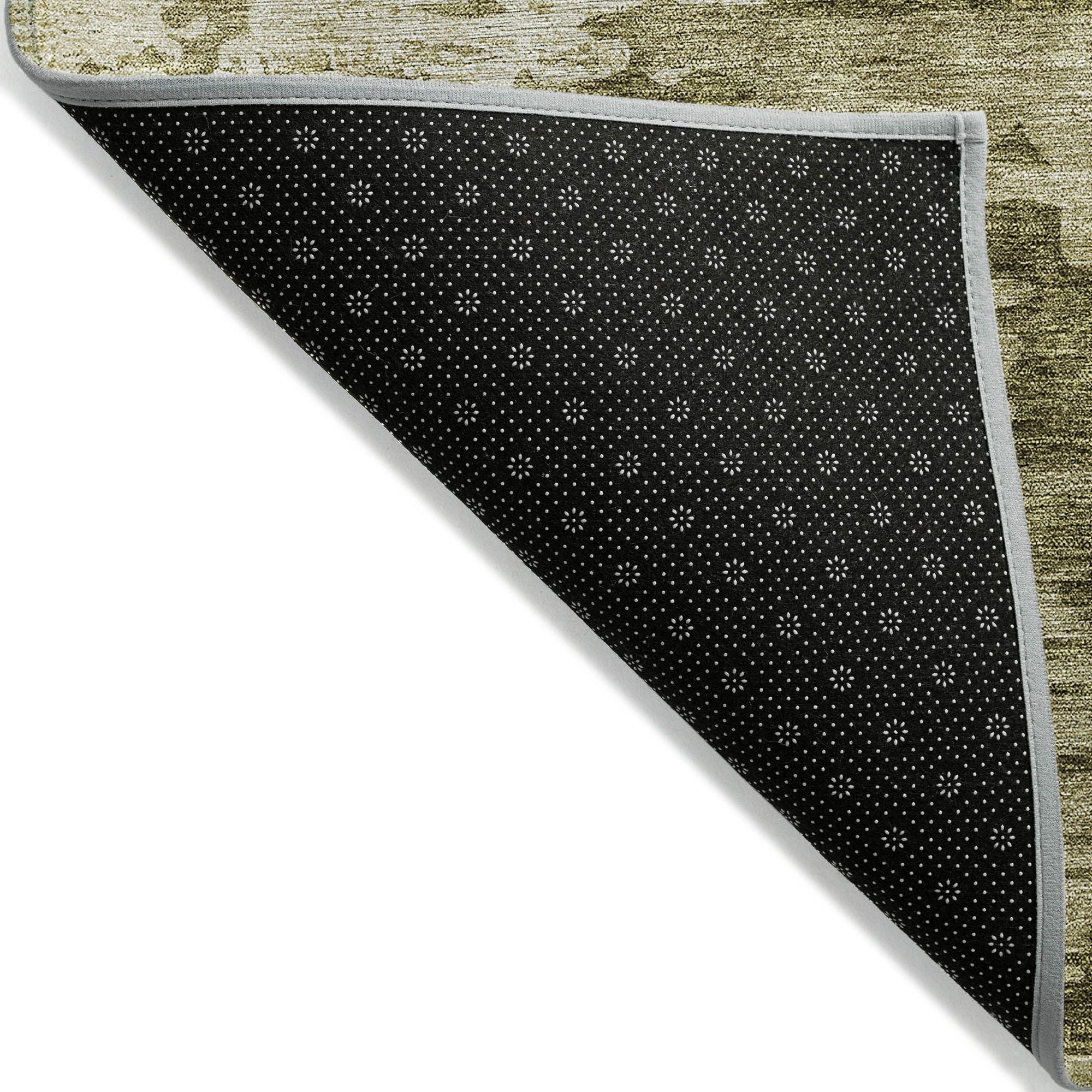 Machine Washable Mocha Brown Rug - Indoor / Outdoor - Kids / Pet Friendly Modern Print Rug