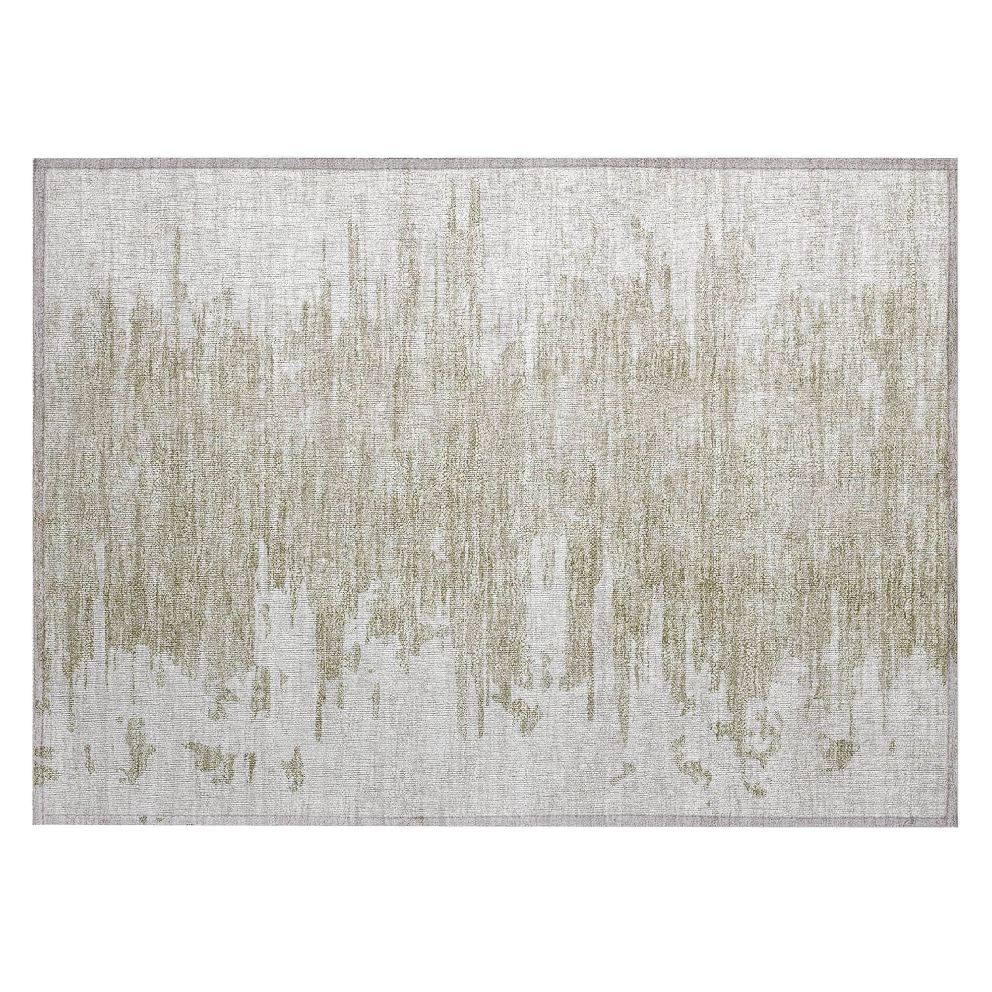 Machine Washable Taupe Brown Rug - Indoor / Outdoor - Kids / Pet Friendly Modern Print Rug