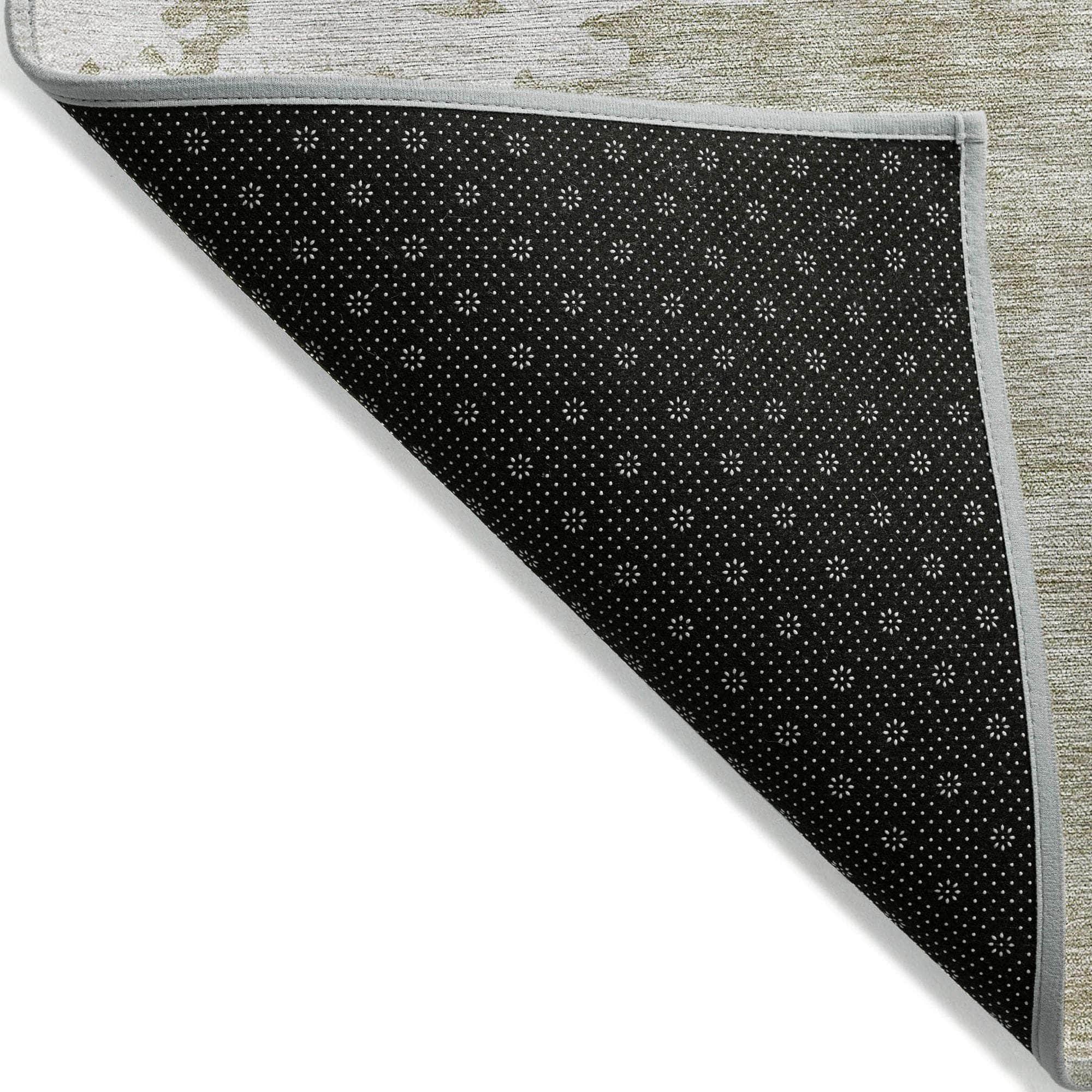 Machine Washable Taupe Brown Rug - Indoor / Outdoor - Kids / Pet Friendly Modern Print Rug