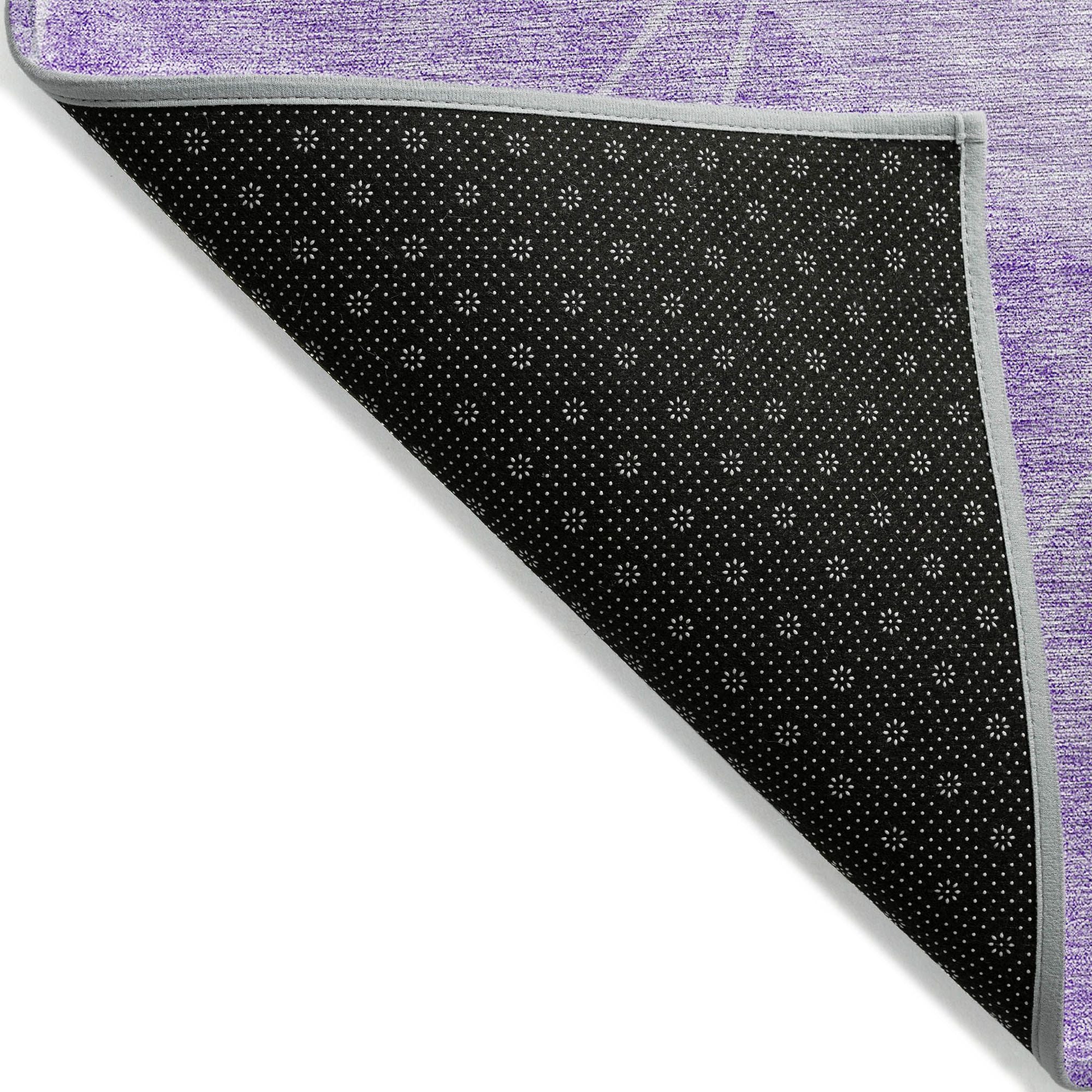 Machine Washable Lavender Purple Rug - Indoor / Outdoor - Kids / Pet Friendly Modern Print Rug