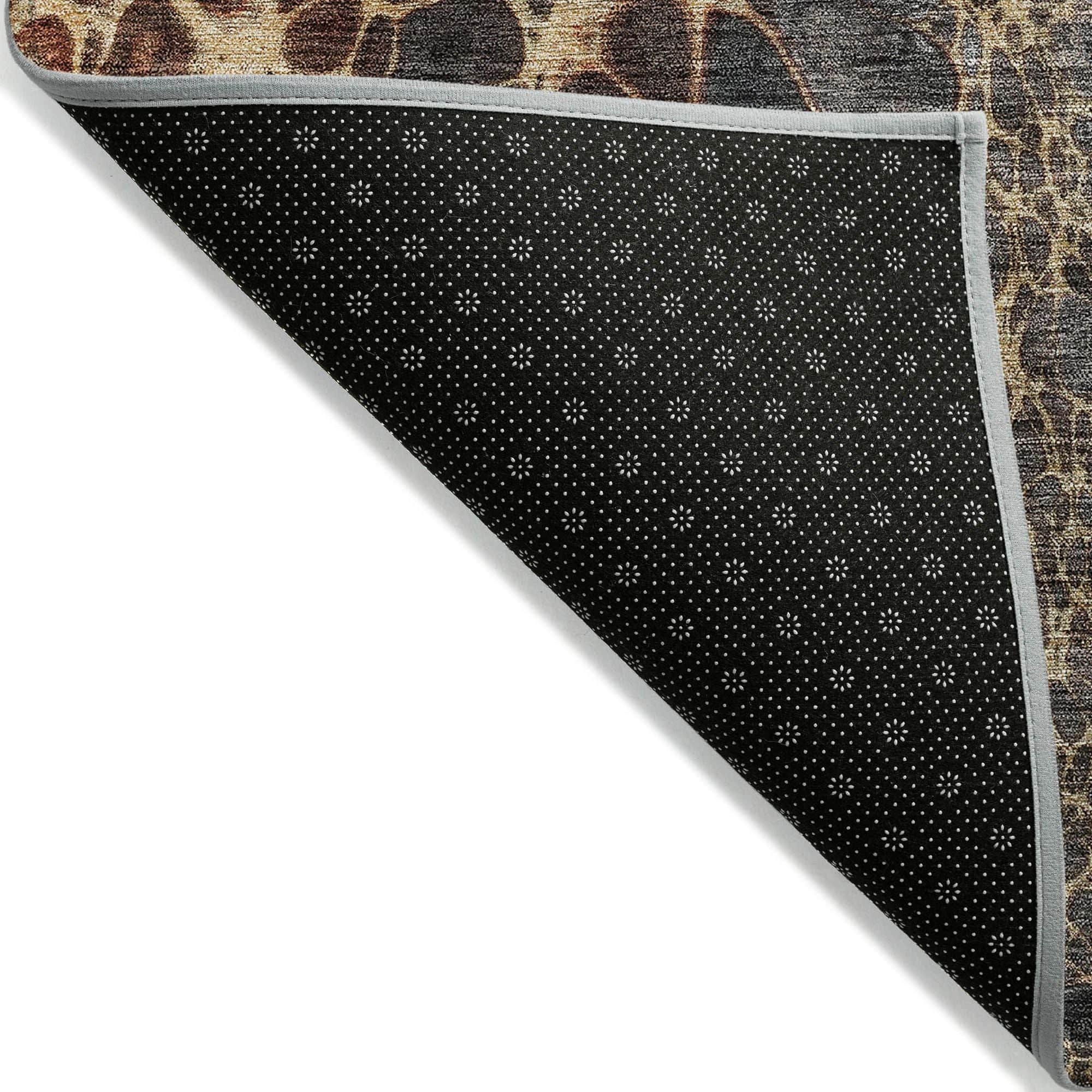 Machine Washable Ivory Rug - Indoor / Outdoor - Kids / Pet Friendly Abstract Print Rug