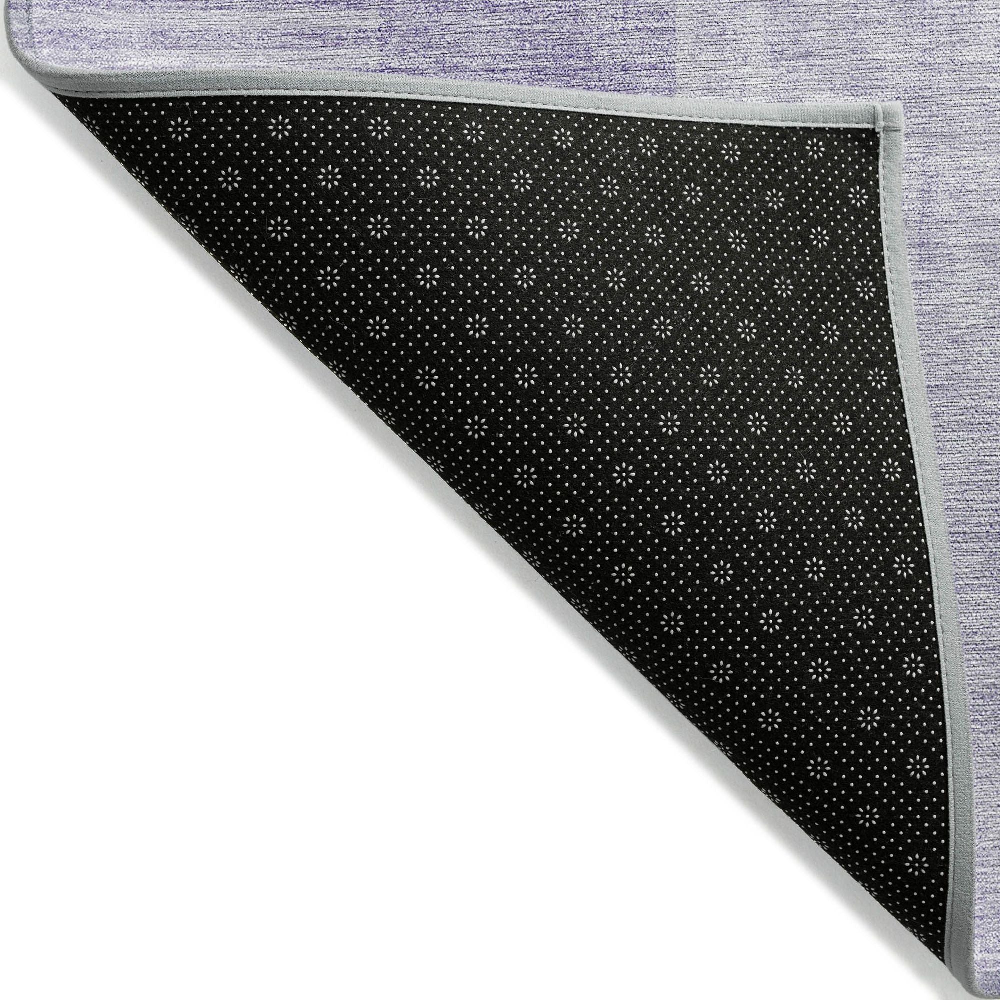 Machine Washable Lavender Purple Rug - Indoor / Outdoor - Kids / Pet Friendly Art Deco Print Rug