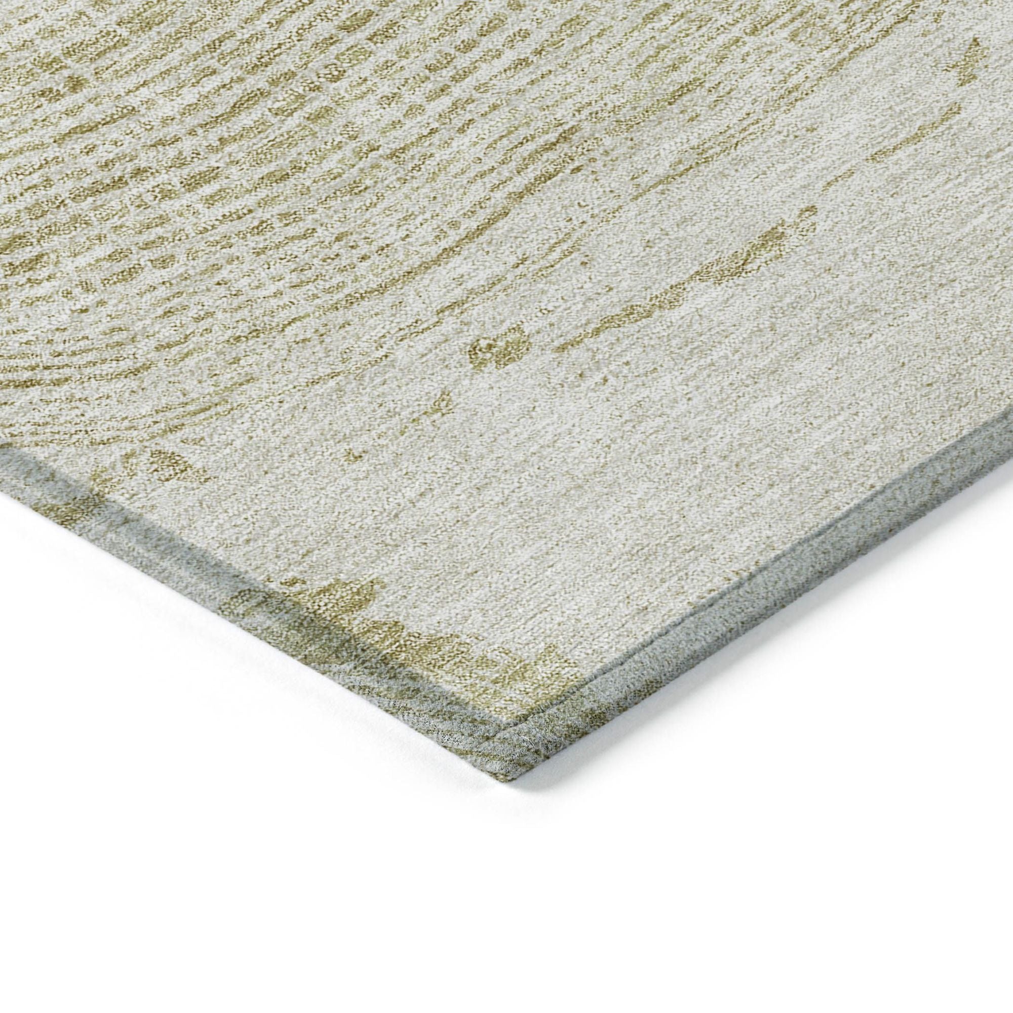 Machine Washable Khaki Brown Rug - Indoor / Outdoor - Kids / Pet Friendly Organic Print Rug