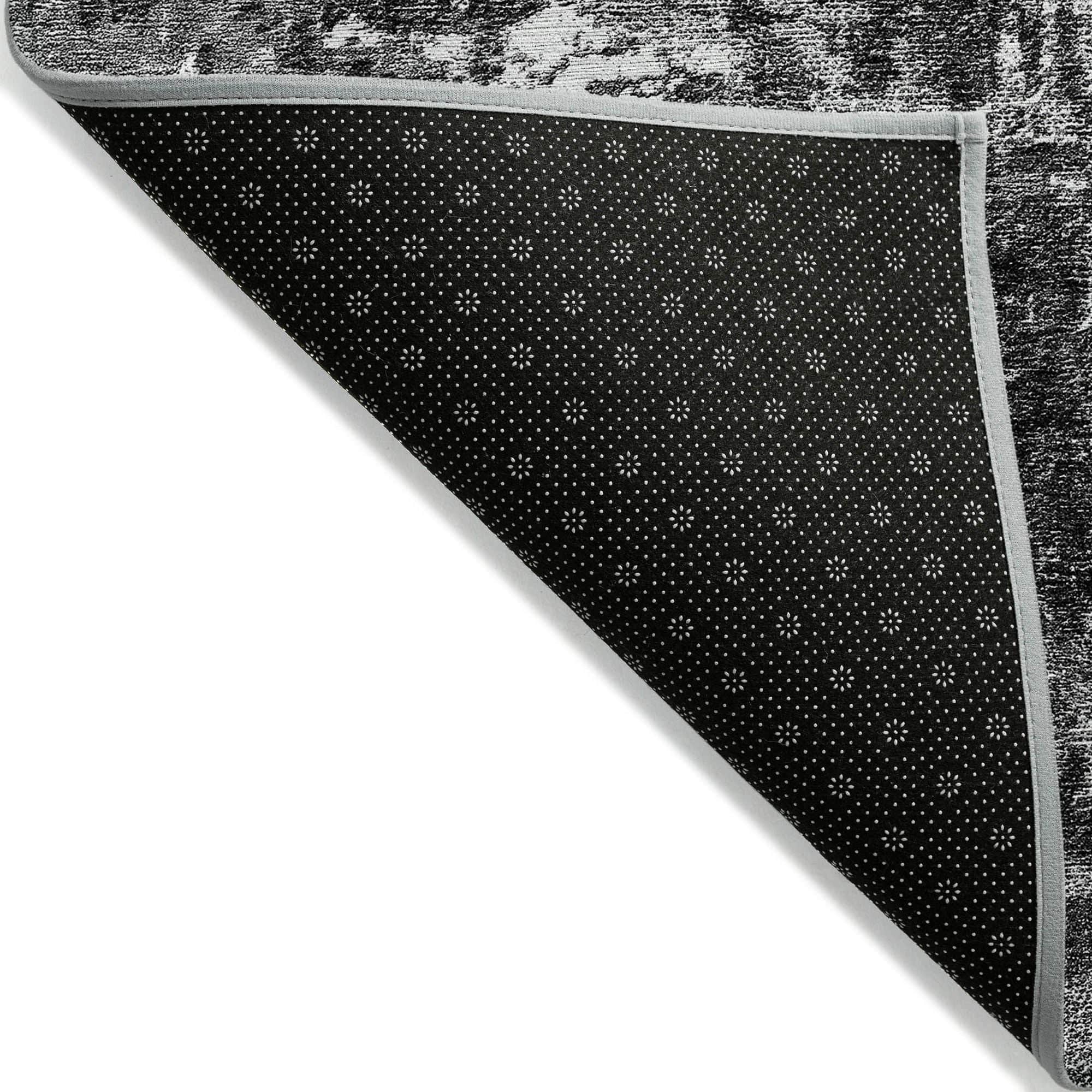 Machine Washable Gray Rug - Indoor / Outdoor - Kids / Pet Friendly Modern Print Rug