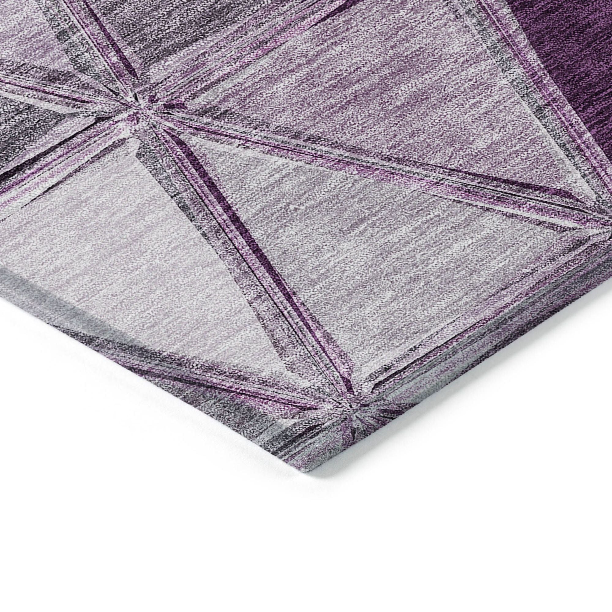 Machine Washable Merlot Red Rug - Indoor / Outdoor - Kids / Pet Friendly Geometric Print Rug