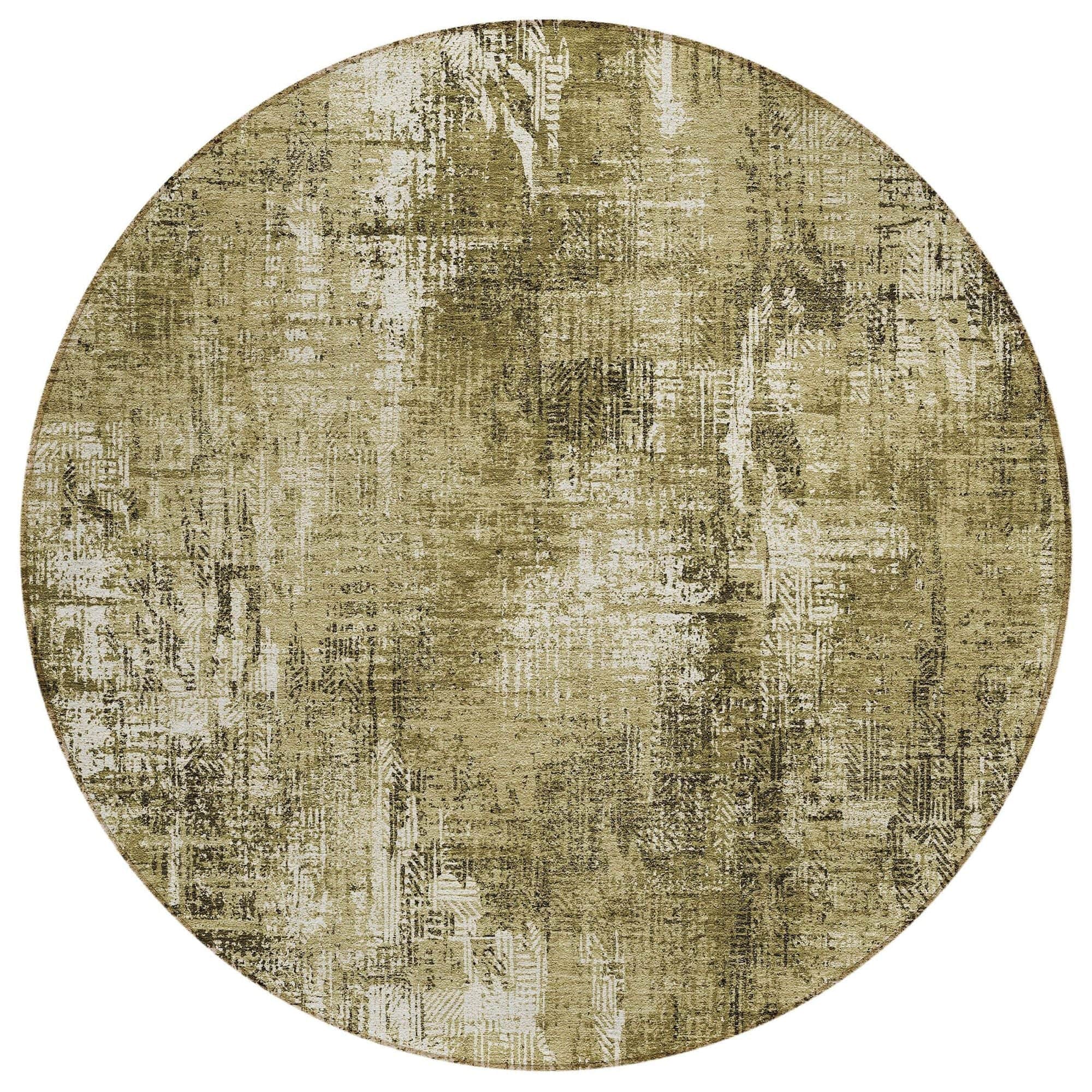 Machine Washable Brown Rug - Indoor / Outdoor - Kids / Pet Friendly Modern Print Rug