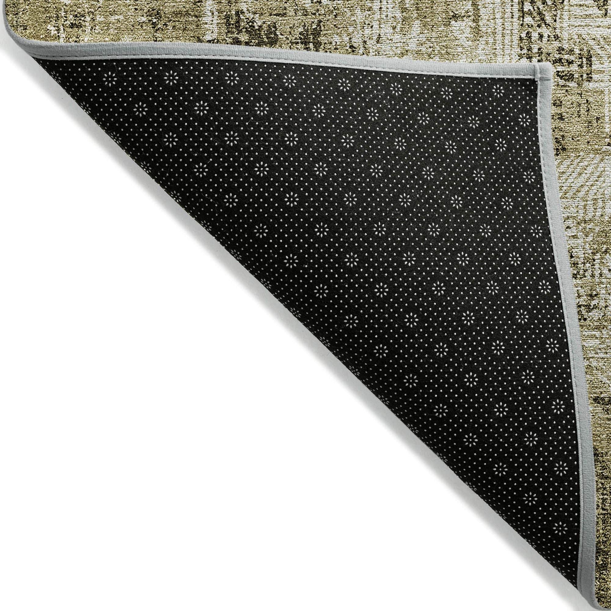 Machine Washable Brown Rug - Indoor / Outdoor - Kids / Pet Friendly Modern Print Rug