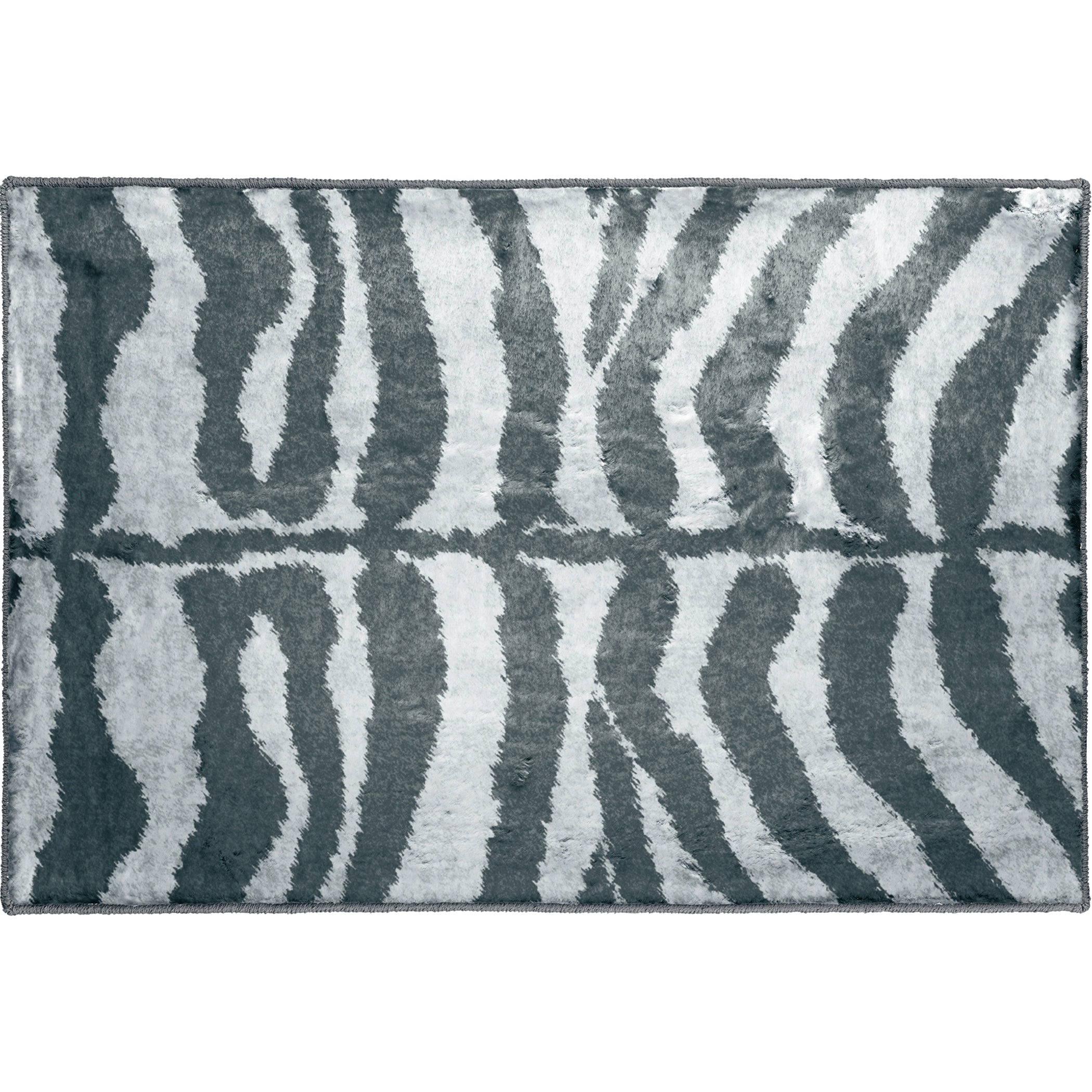 Luxury Machine Washable Casual AK1 Flannel Gray Rug 1'8" x 2'6" #shape_Rectangle