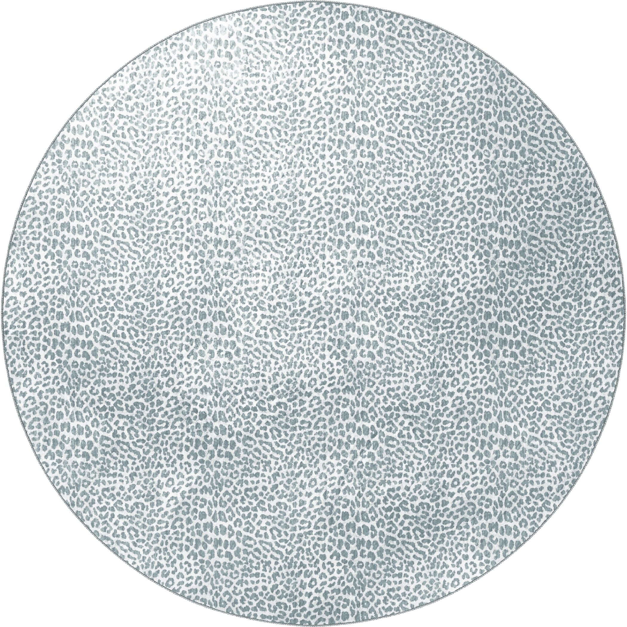 Luxury Machine Washable Casual AK2 Flannel Gray Rug 8' x 8' #shape_Round