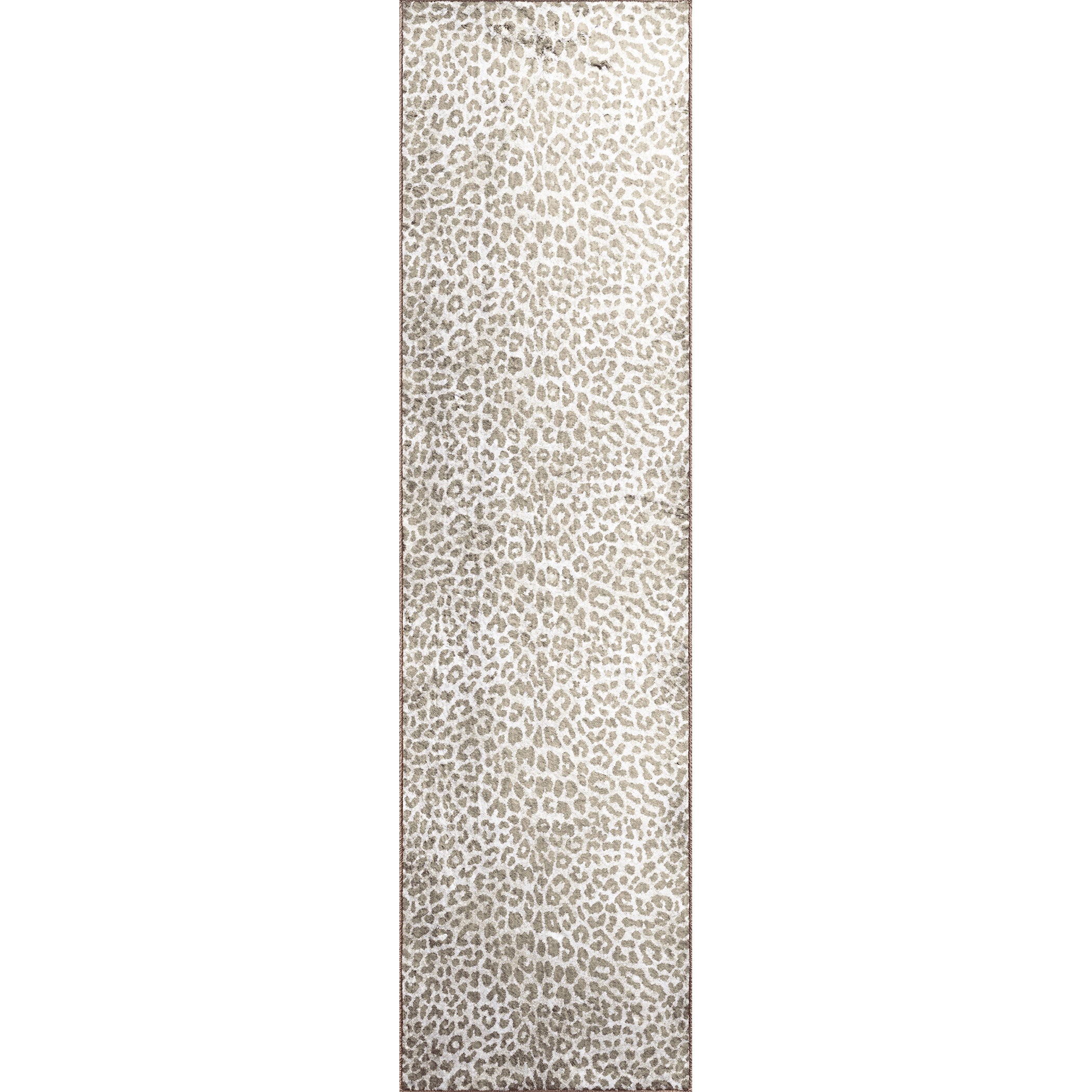 Luxury Machine Washable Casual AK2 Stone Brown Rug 2'3" x 7'6" #shape_Runner